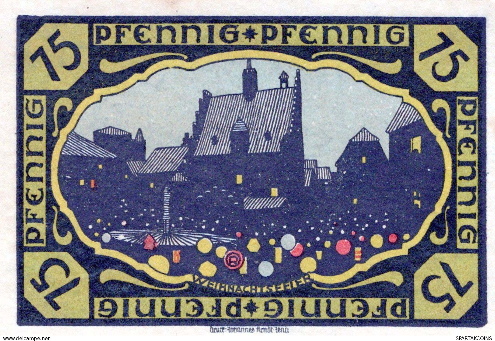 75 PFENNIG 1914-1924 Stadt PÖSSNECK Thuringia UNC DEUTSCHLAND Notgeld #PB621 - Lokale Ausgaben