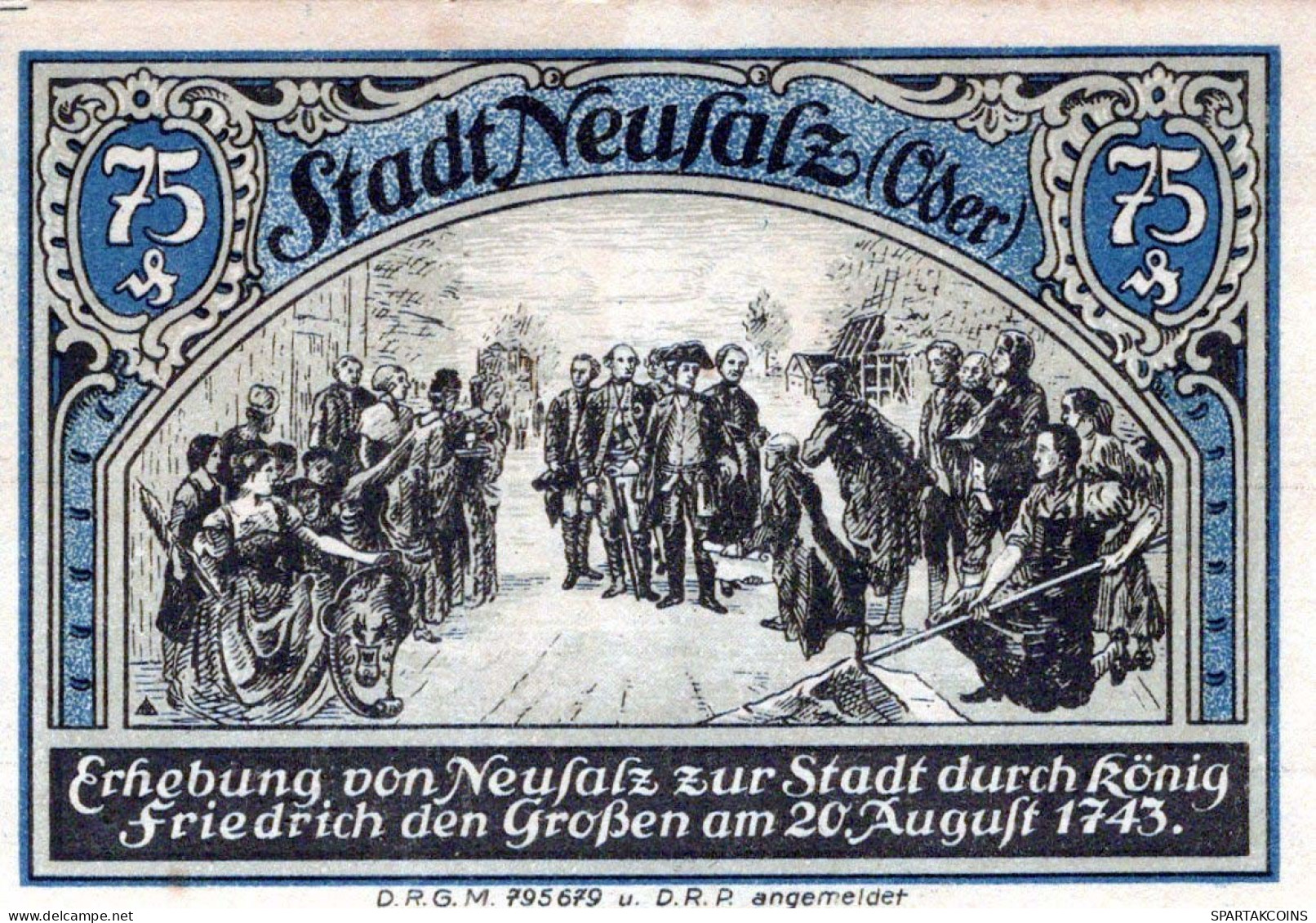 75 PFENNIG 1914-1924 Stadt NEUSALZ Niedrigeren Silesia UNC DEUTSCHLAND Notgeld #PD268 - Lokale Ausgaben