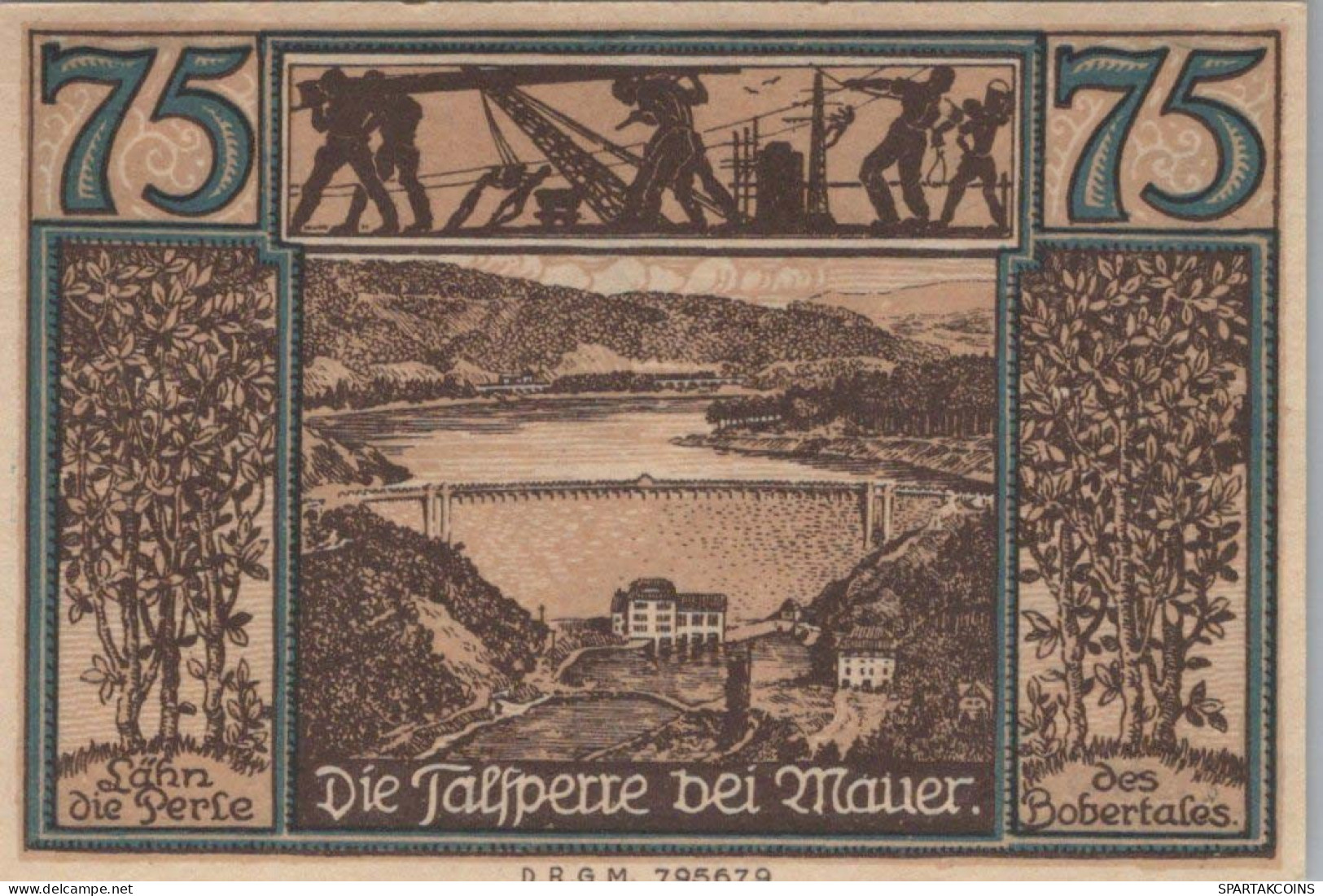 75 PFENNIG 1914-1924 Stadt LÄHN Niedrigeren Silesia UNC DEUTSCHLAND Notgeld #PD209 - Lokale Ausgaben