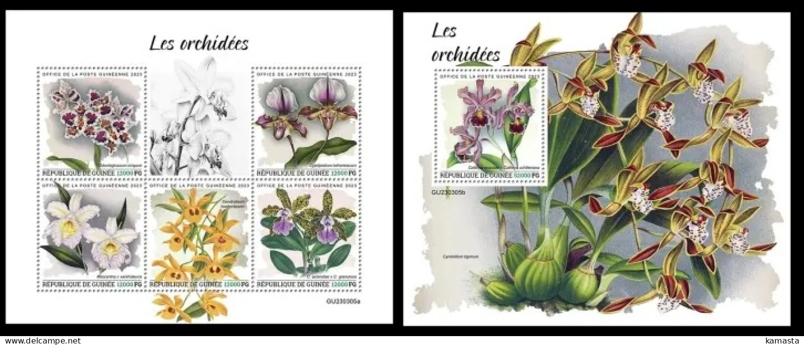 Guinea  2023 Orchids. (305) OFFICIAL ISSUE - Orchidee