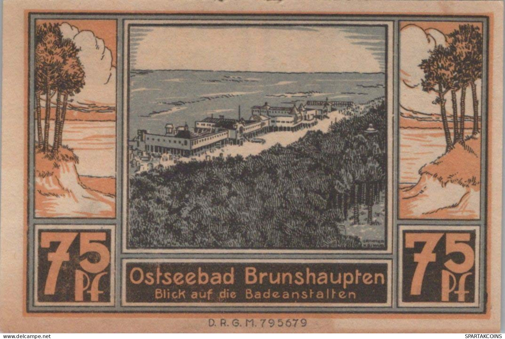 75 PFENNIG 1914-1924 BRUNSHAUPTEN Mecklenburg-Schwerin UNC DEUTSCHLAND #PC841 - Lokale Ausgaben
