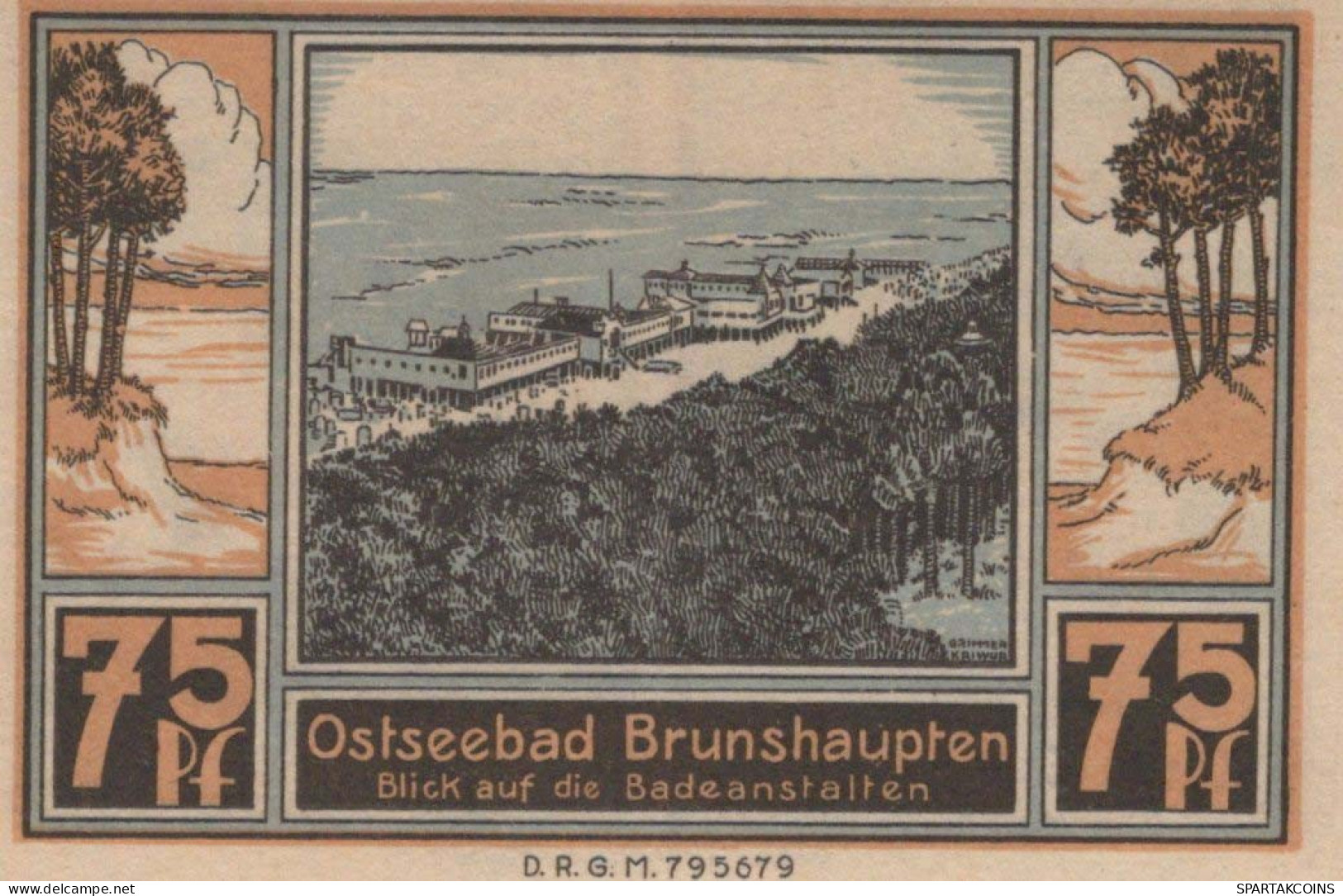 75 PFENNIG 1914-1924 BRUNSHAUPTEN Mecklenburg-Schwerin UNC DEUTSCHLAND #PC846 - Lokale Ausgaben