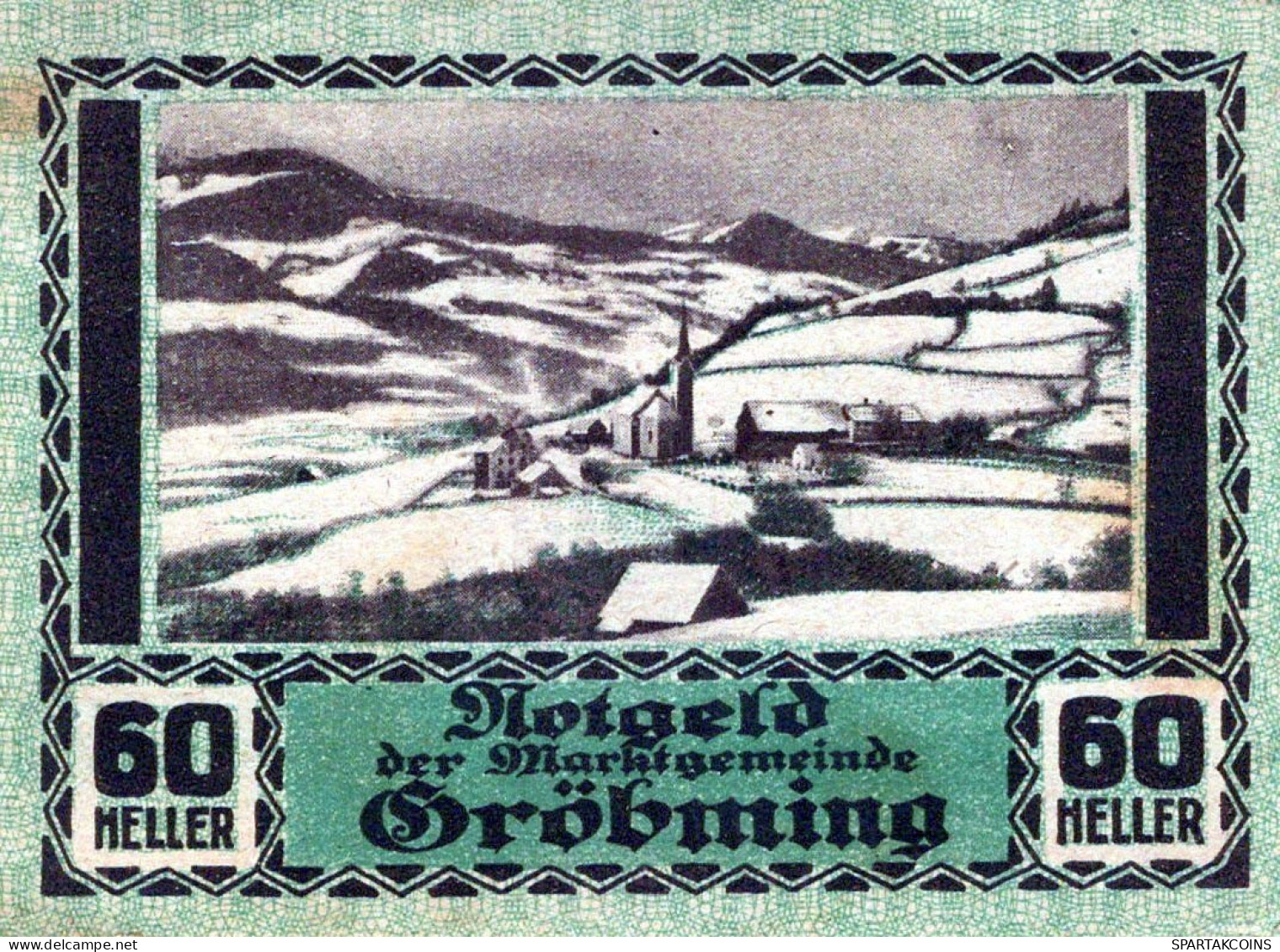 60 HELLER 1920 Stadt GRoBMING Styria Österreich Notgeld Banknote #PF025 - Lokale Ausgaben