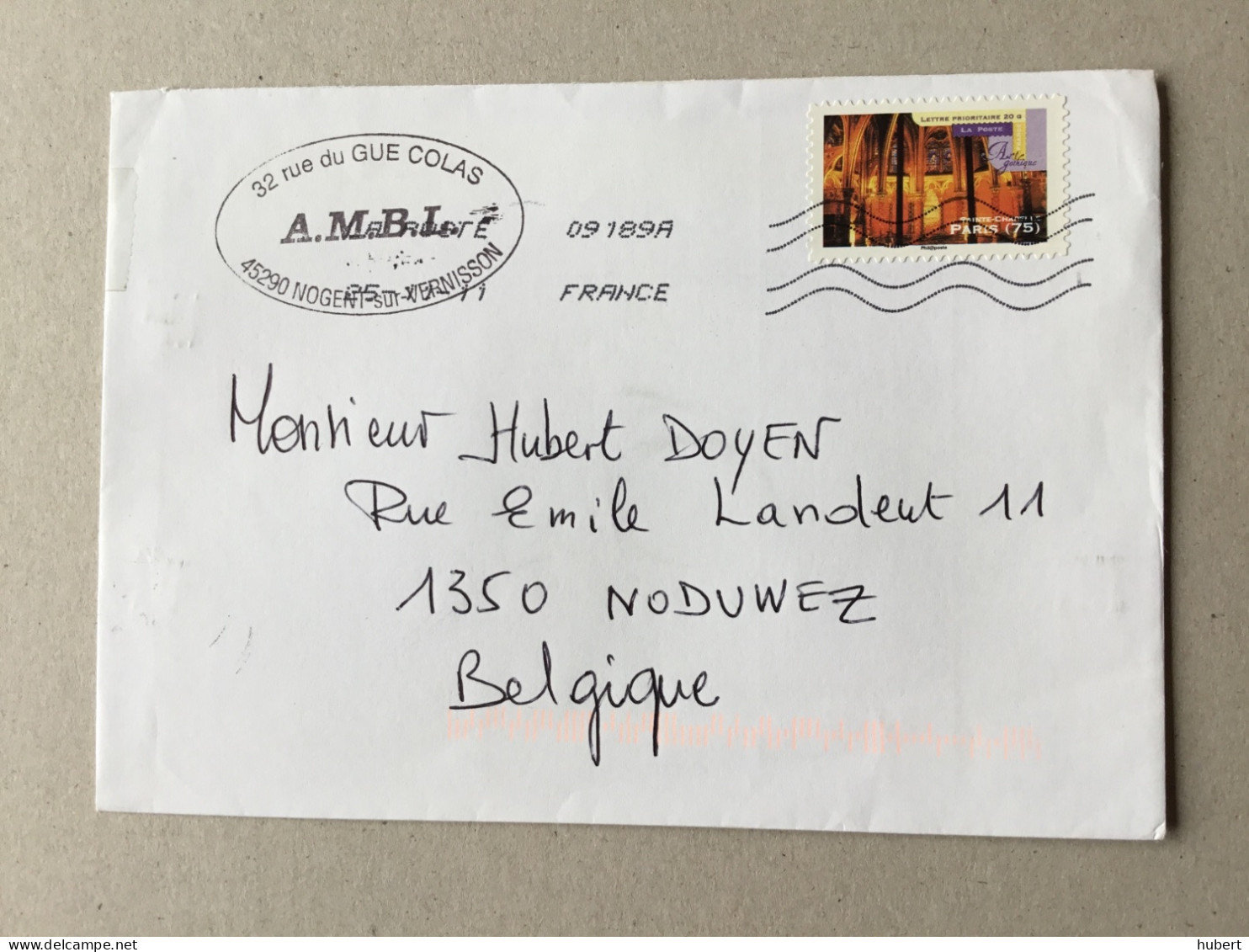 Lettre Prioritaire De France Vers Belgique - Storia Postale