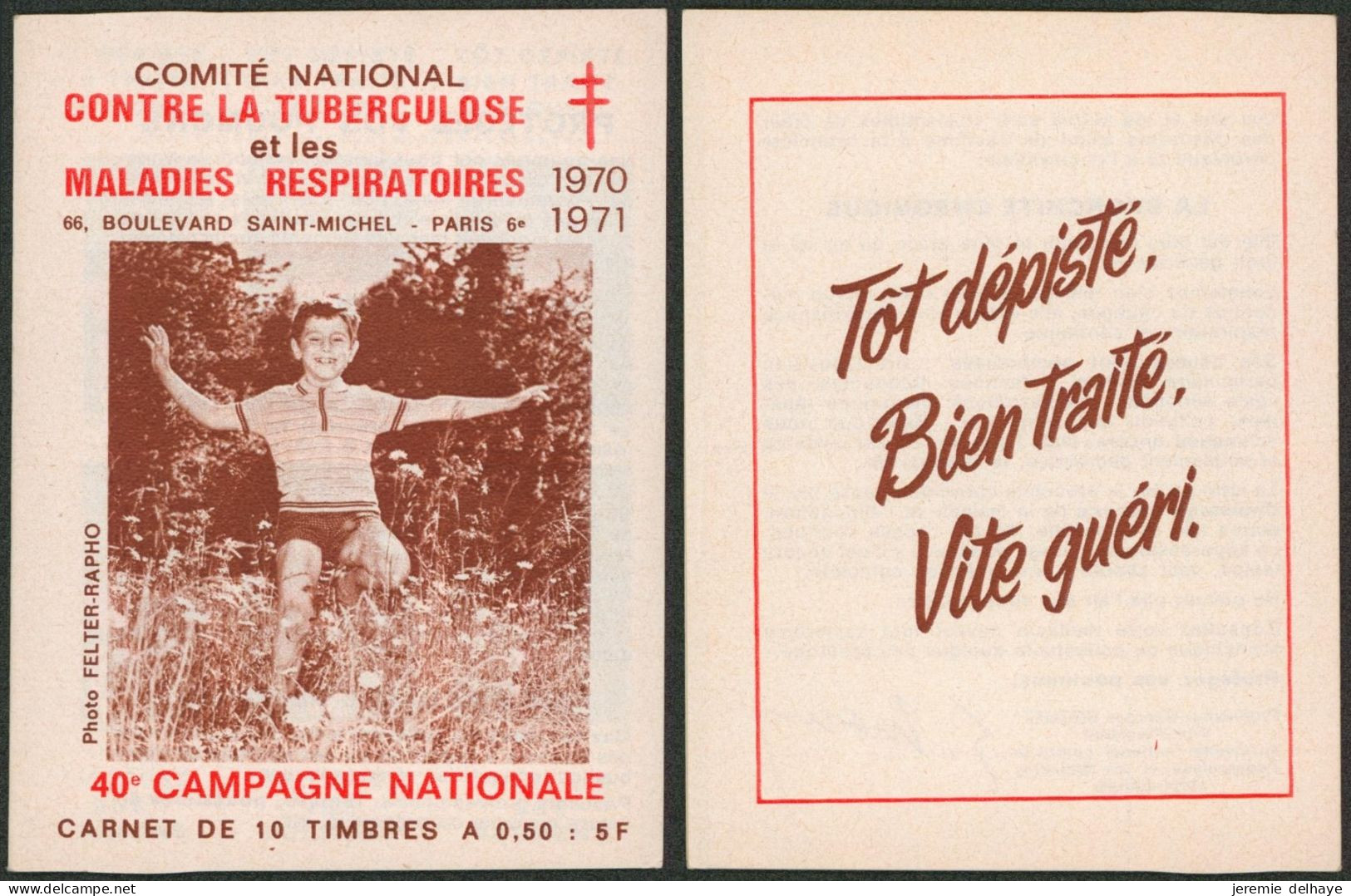 Erinnophilie - Carnet De Vignette Antituberculeux (incomplet) "40e Campagne Nationale" (1970/71) - Erinnophilia [E]