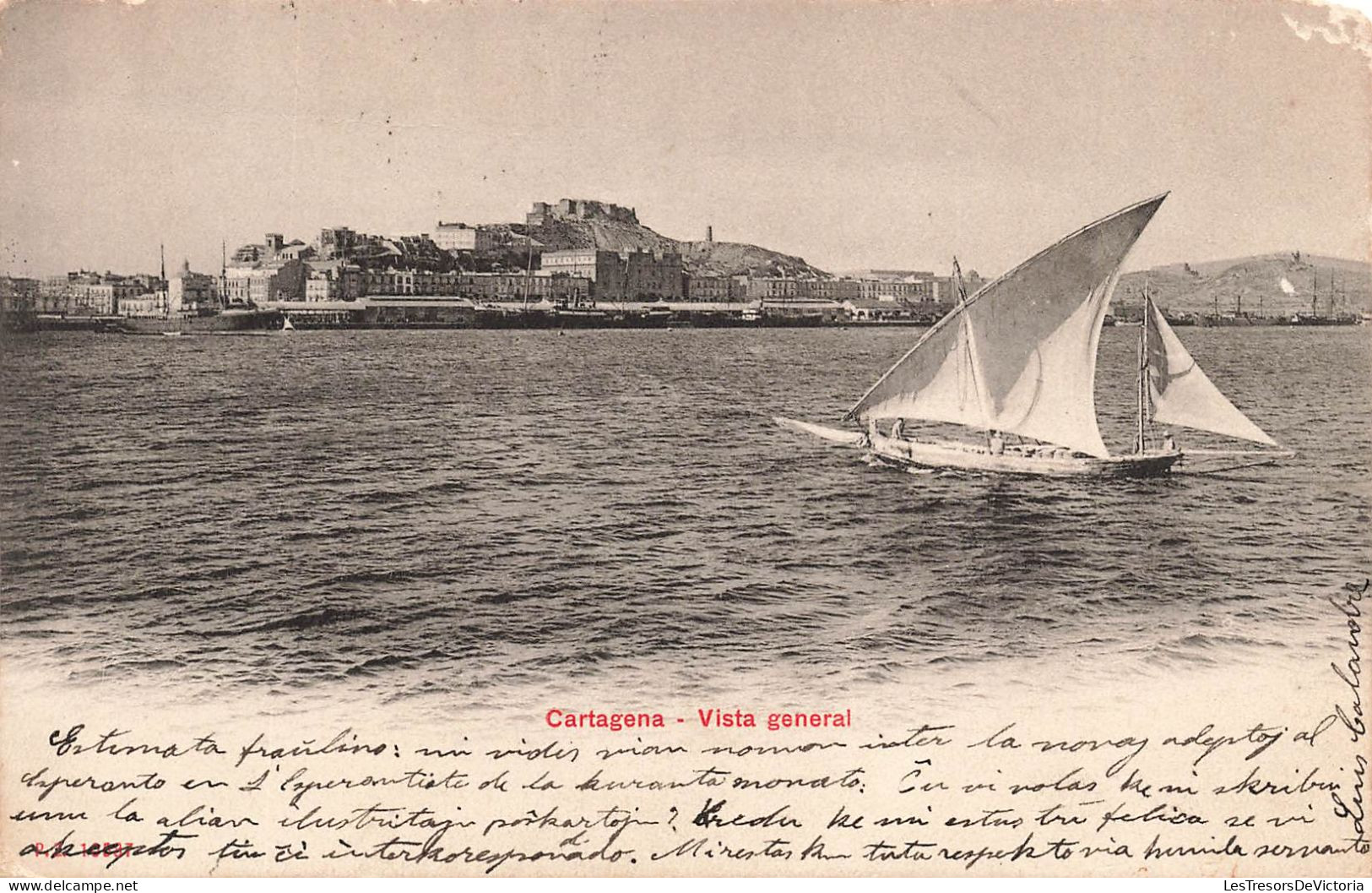 ESPAGNE - Cartagena - Vista Générale - Bateaux - La Mer - Carte Postale Ancienne - Murcia