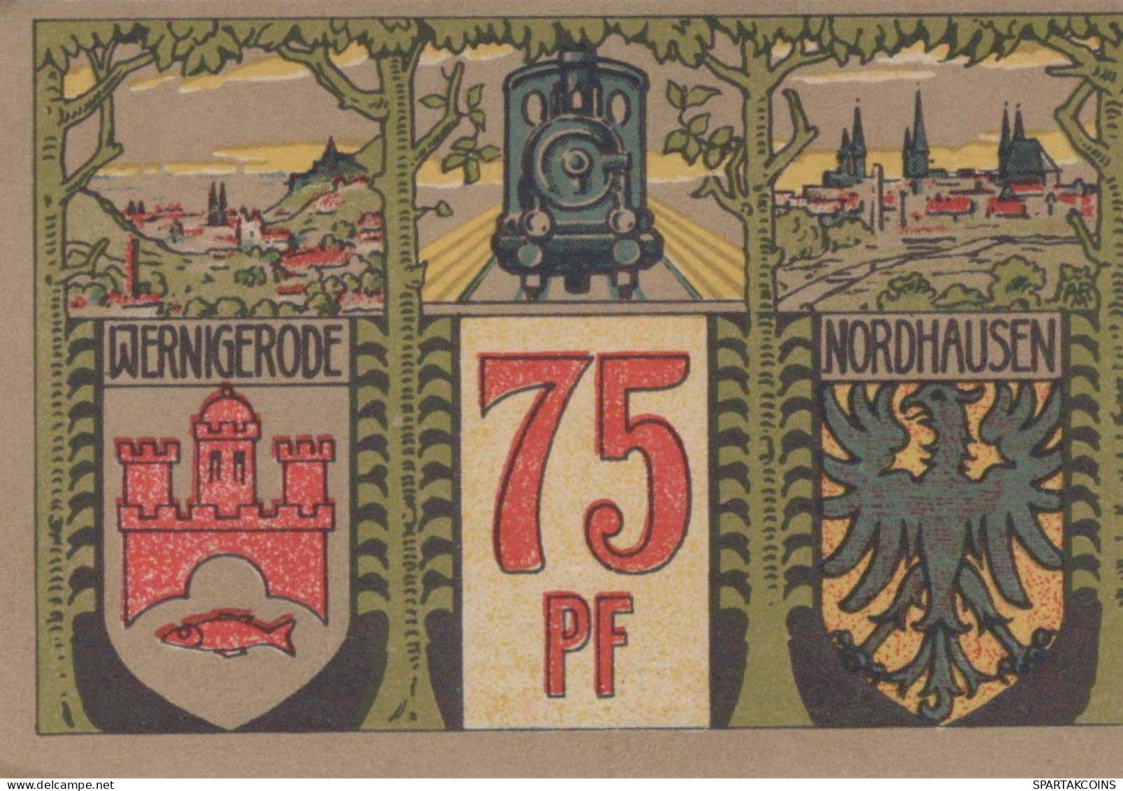 75 PFENNIG 1921 Stadt WERNIGERODE Saxony UNC DEUTSCHLAND Notgeld Banknote #PH672 - Lokale Ausgaben