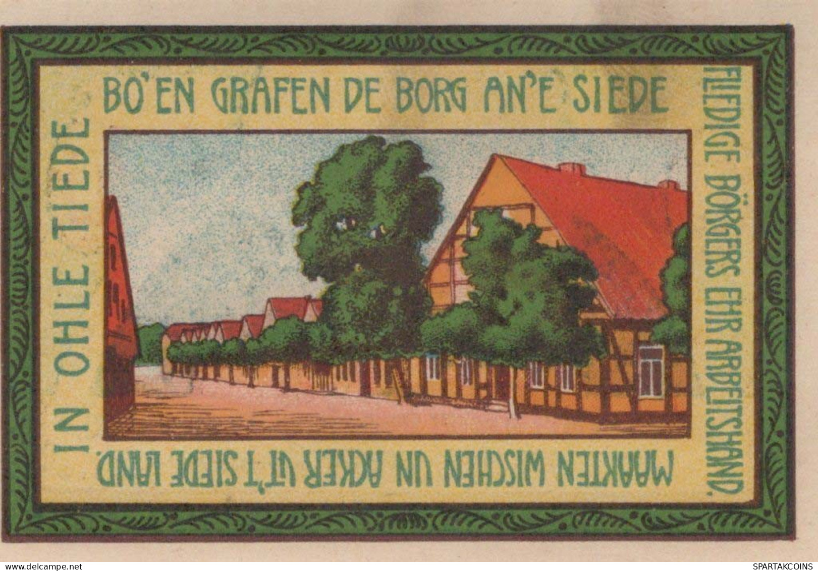 75 PFENNIG 1921 Stadt SIEDENBURG Hanover DEUTSCHLAND Notgeld Banknote #PG144 - Lokale Ausgaben