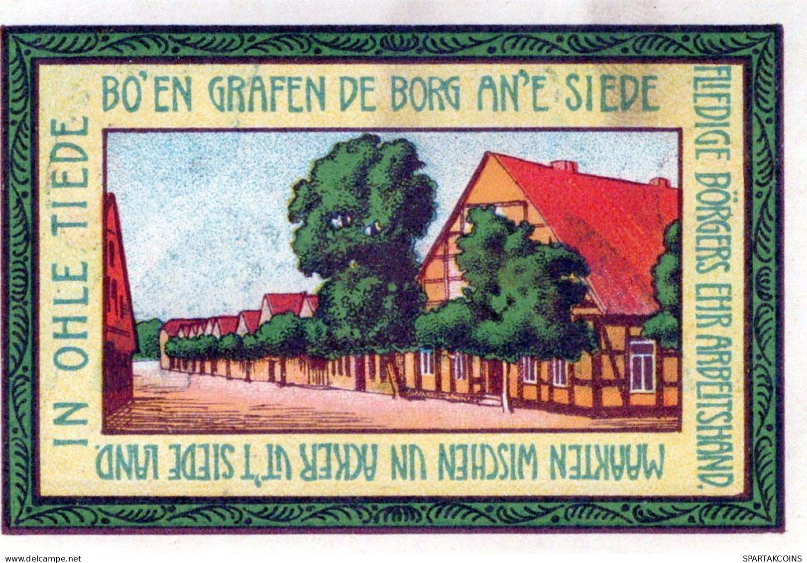 75 PFENNIG 1921 Stadt SIEDENBURG Hanover DEUTSCHLAND Notgeld Banknote #PG144 - Lokale Ausgaben