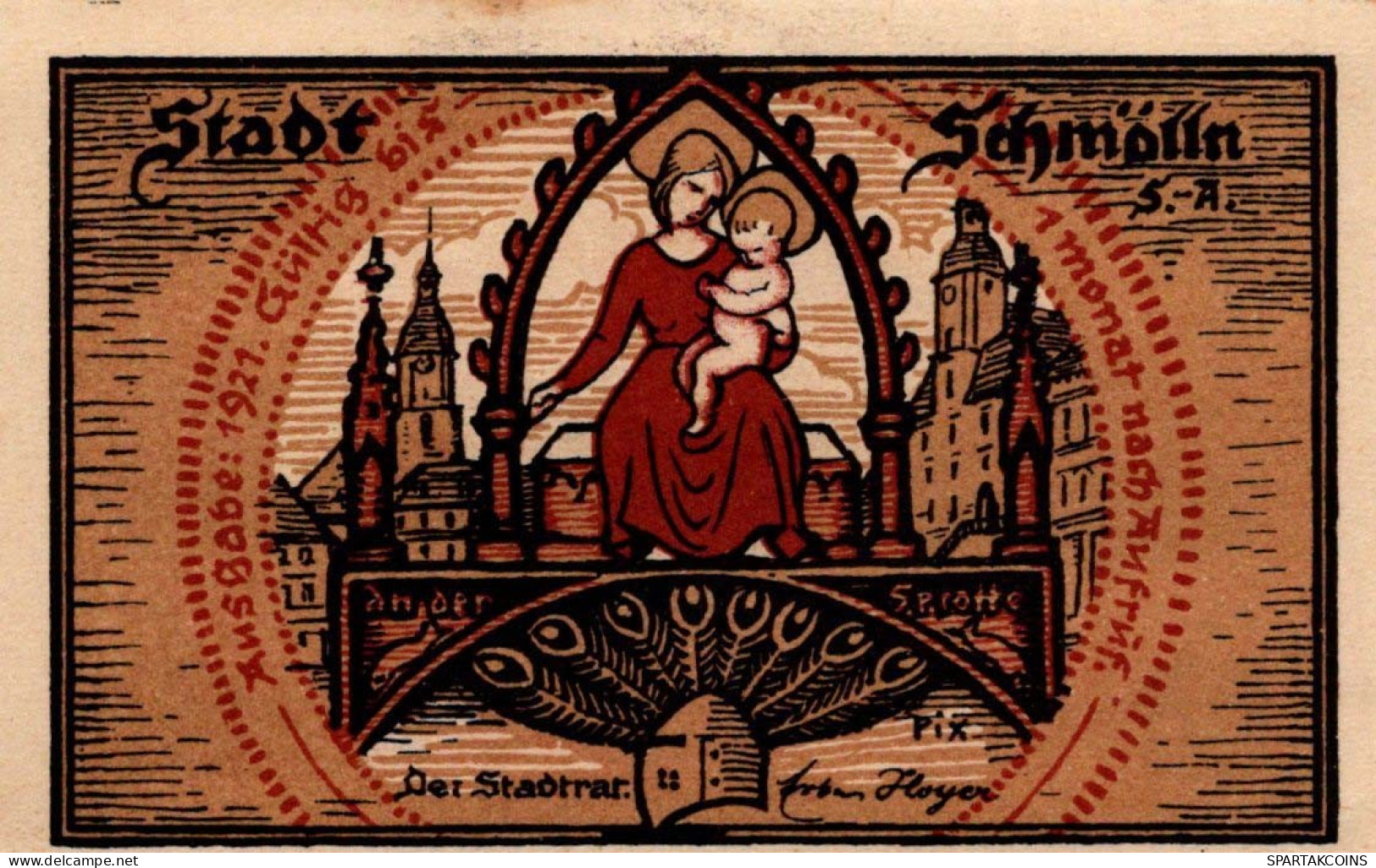 75 PFENNIG 1921 Stadt SCHMoLLN Thuringia DEUTSCHLAND Notgeld Banknote #PG233 - Lokale Ausgaben