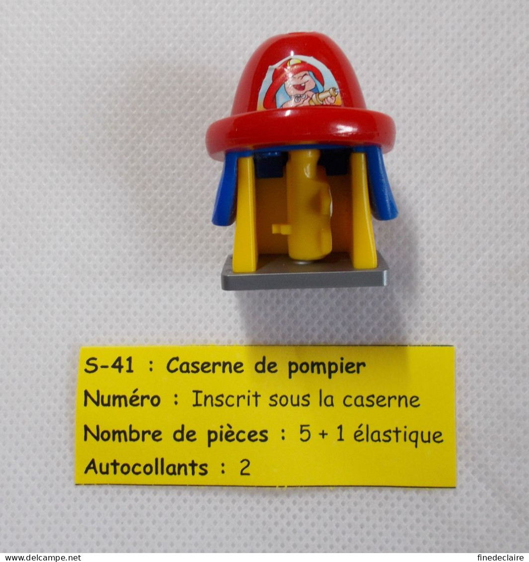 Kinder - Bébés Pompiers Les Véhicules - Caserne En Forme De Casque De Pompier - S 41 - Sans BPZ - Steckfiguren