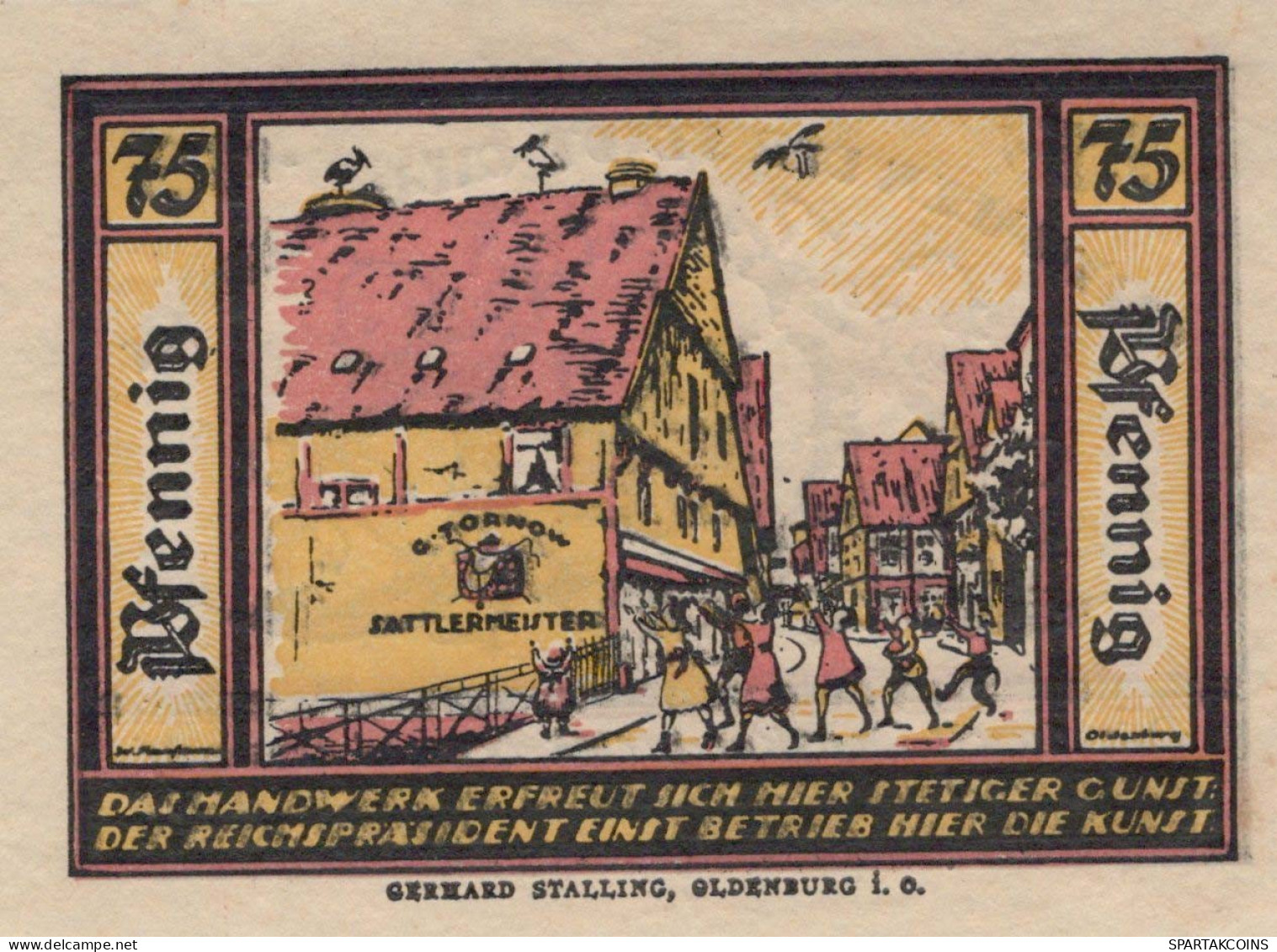 75 PFENNIG 1921 Stadt QUAKENBRÜCK Hanover UNC DEUTSCHLAND Notgeld #PB807 - Lokale Ausgaben