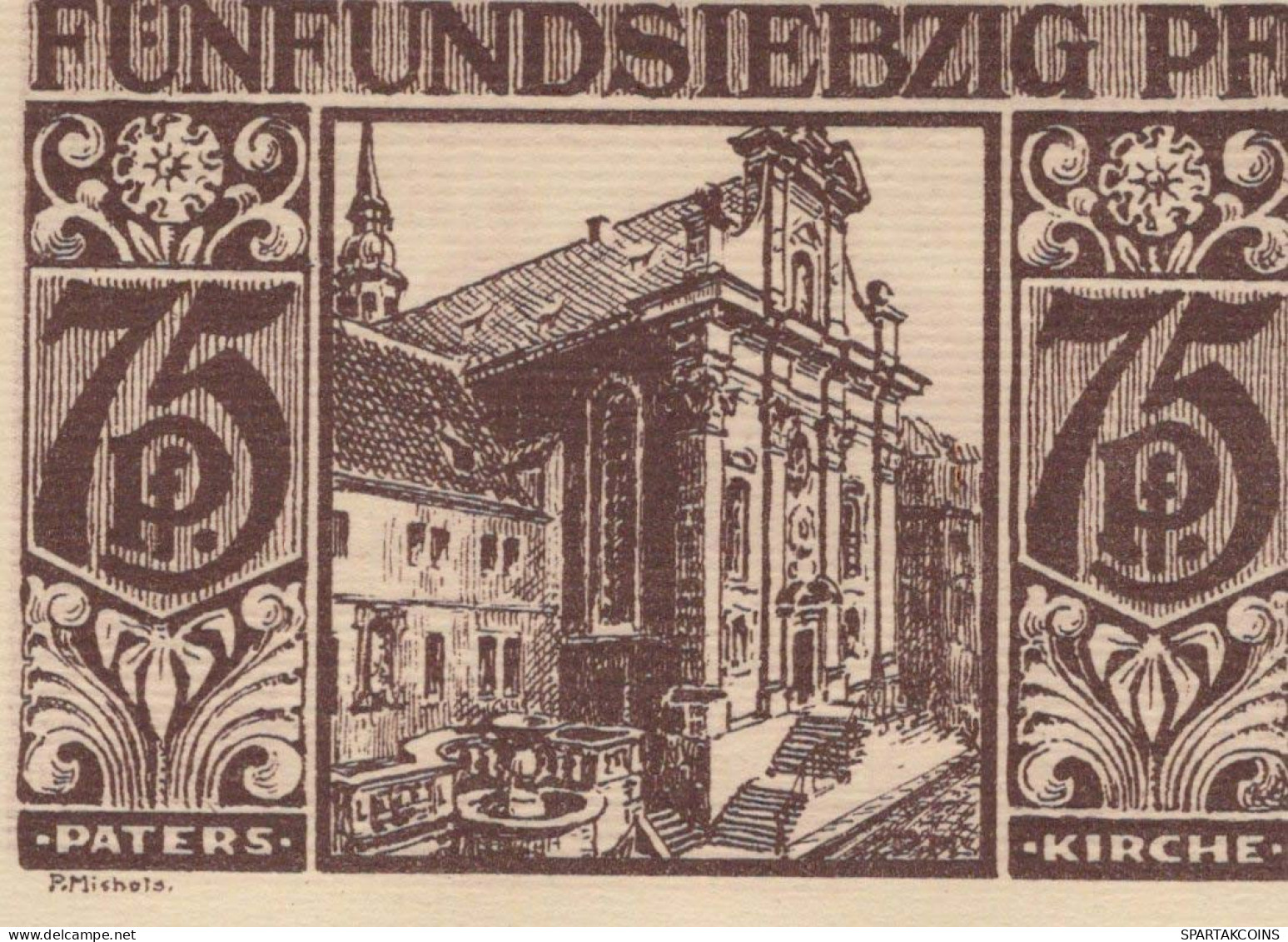 75 PFENNIG 1921 Stadt PADERBORN Westphalia UNC DEUTSCHLAND Notgeld #PB443 - Lokale Ausgaben