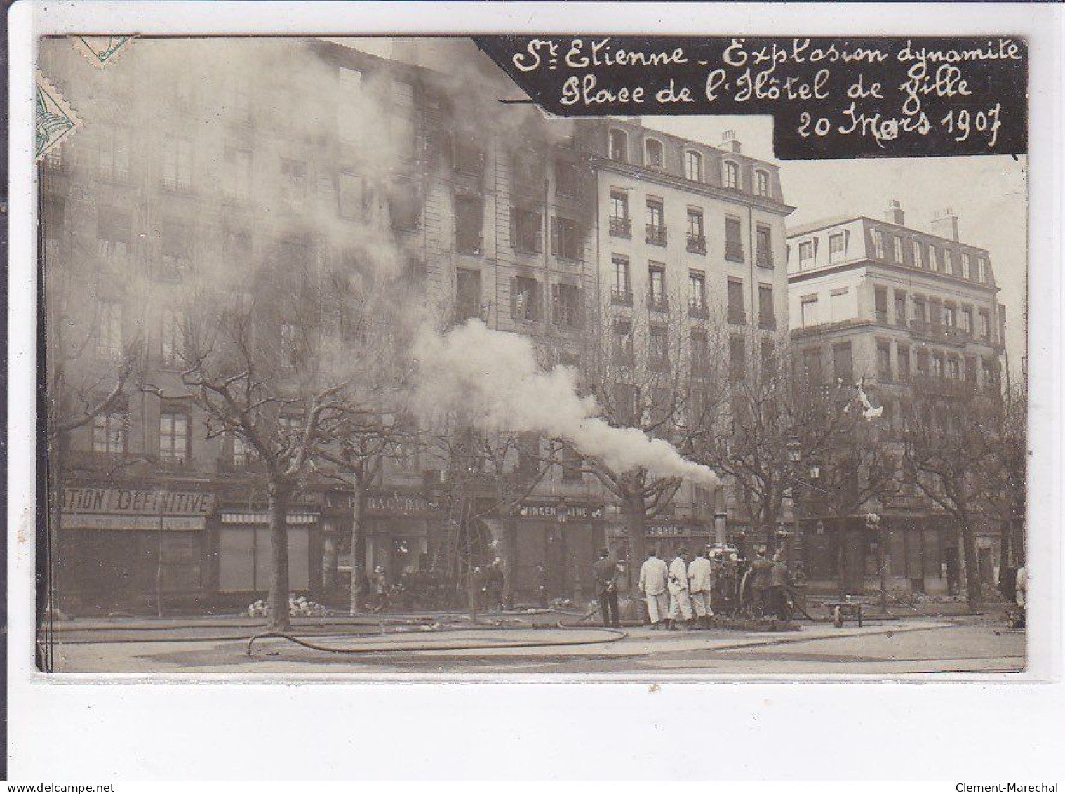 SAINT-ETIENNE: Explosion Dynamite Glace De L'hôtel De Fille 1907 - Très Bon état - Saint Etienne