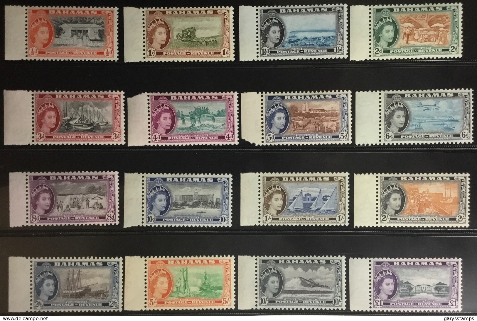 Bahamas 1954 Definitives Set Superb MNH - 1859-1963 Kolonie Van De Kroon