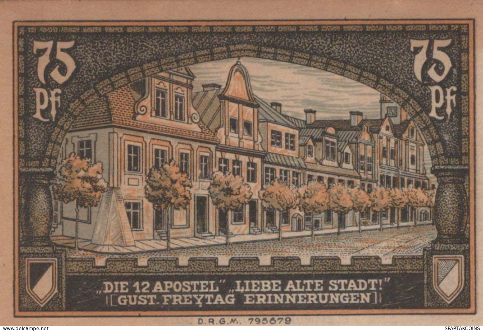 75 PFENNIG 1921 Stadt KREUZBURG Oberen Silesia DEUTSCHLAND Notgeld #PF459 - [11] Emissions Locales