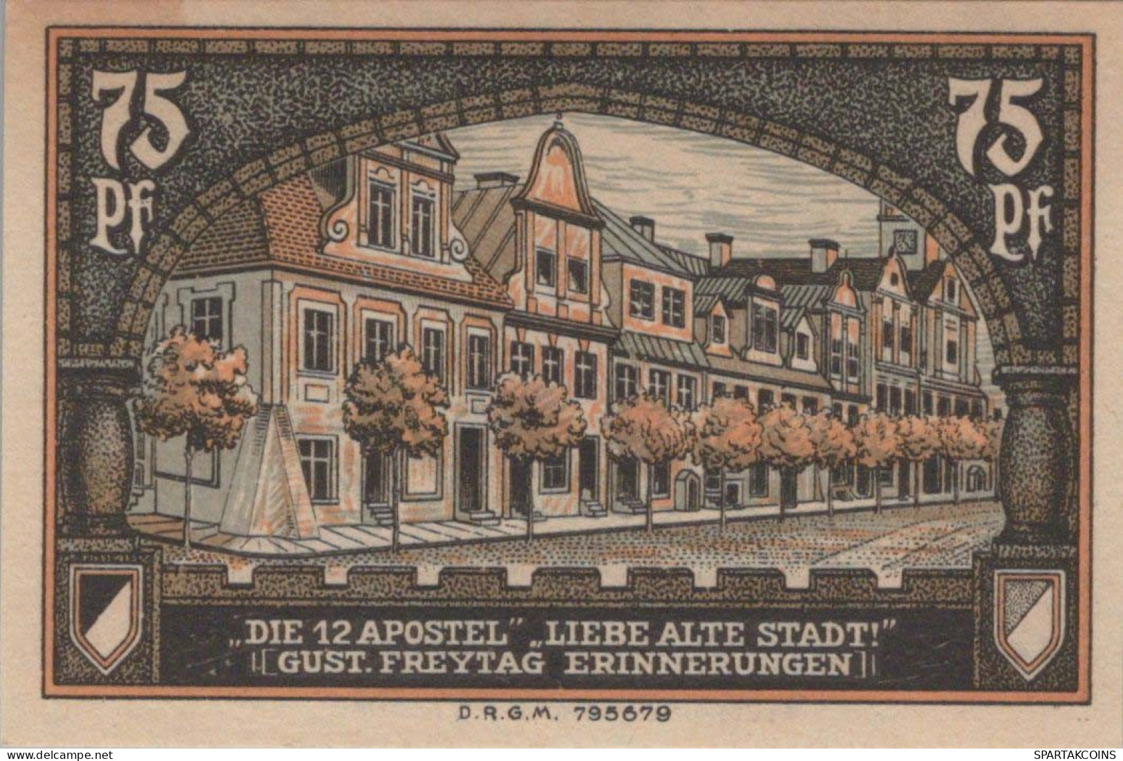 75 PFENNIG 1921 Stadt KREUZBURG Oberen Silesia DEUTSCHLAND Notgeld #PF855 - [11] Emissions Locales