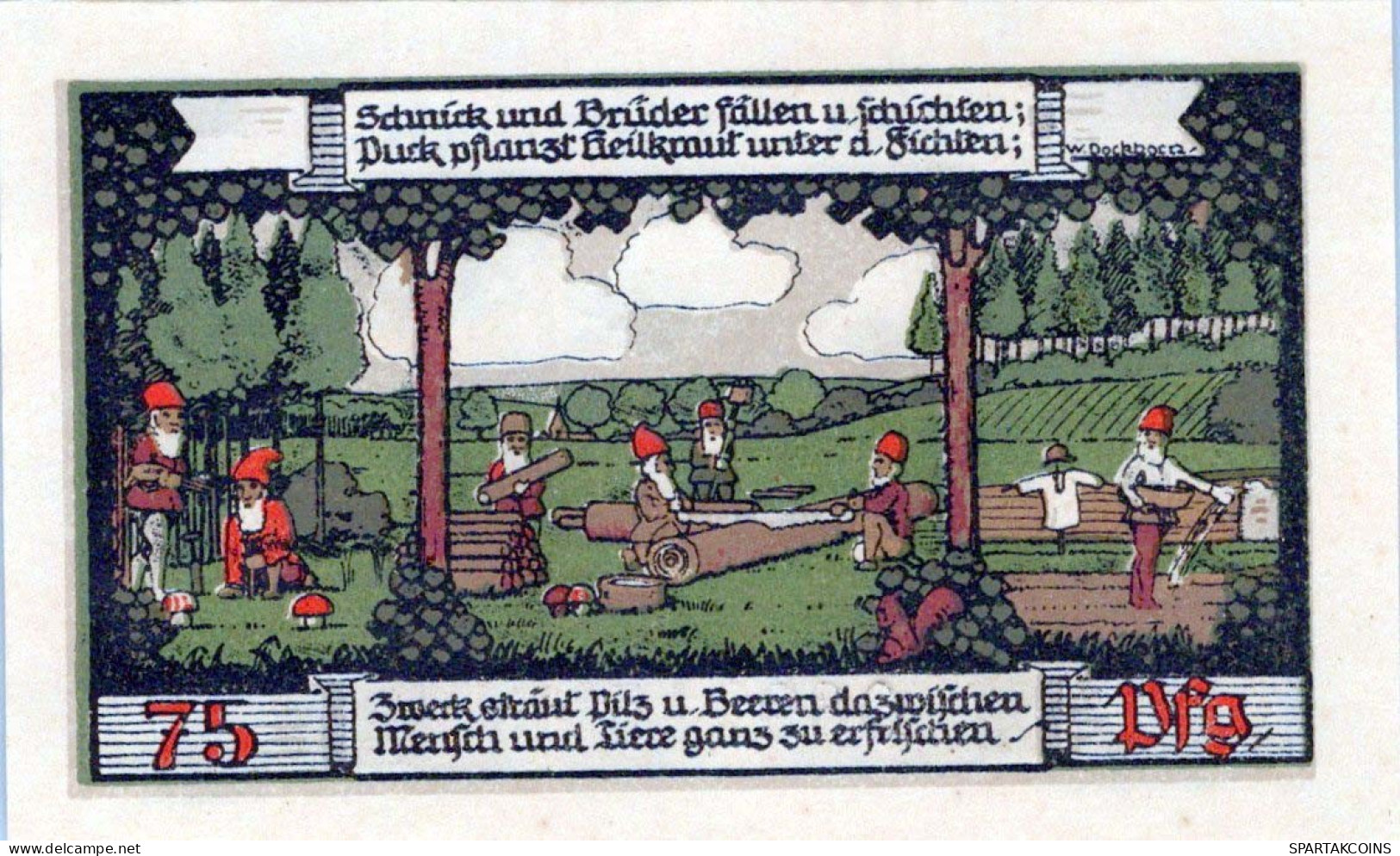 75 PFENNIG 1921 Stadt HALBERSTADT Saxony DEUTSCHLAND Notgeld Banknote #PD556 - Lokale Ausgaben