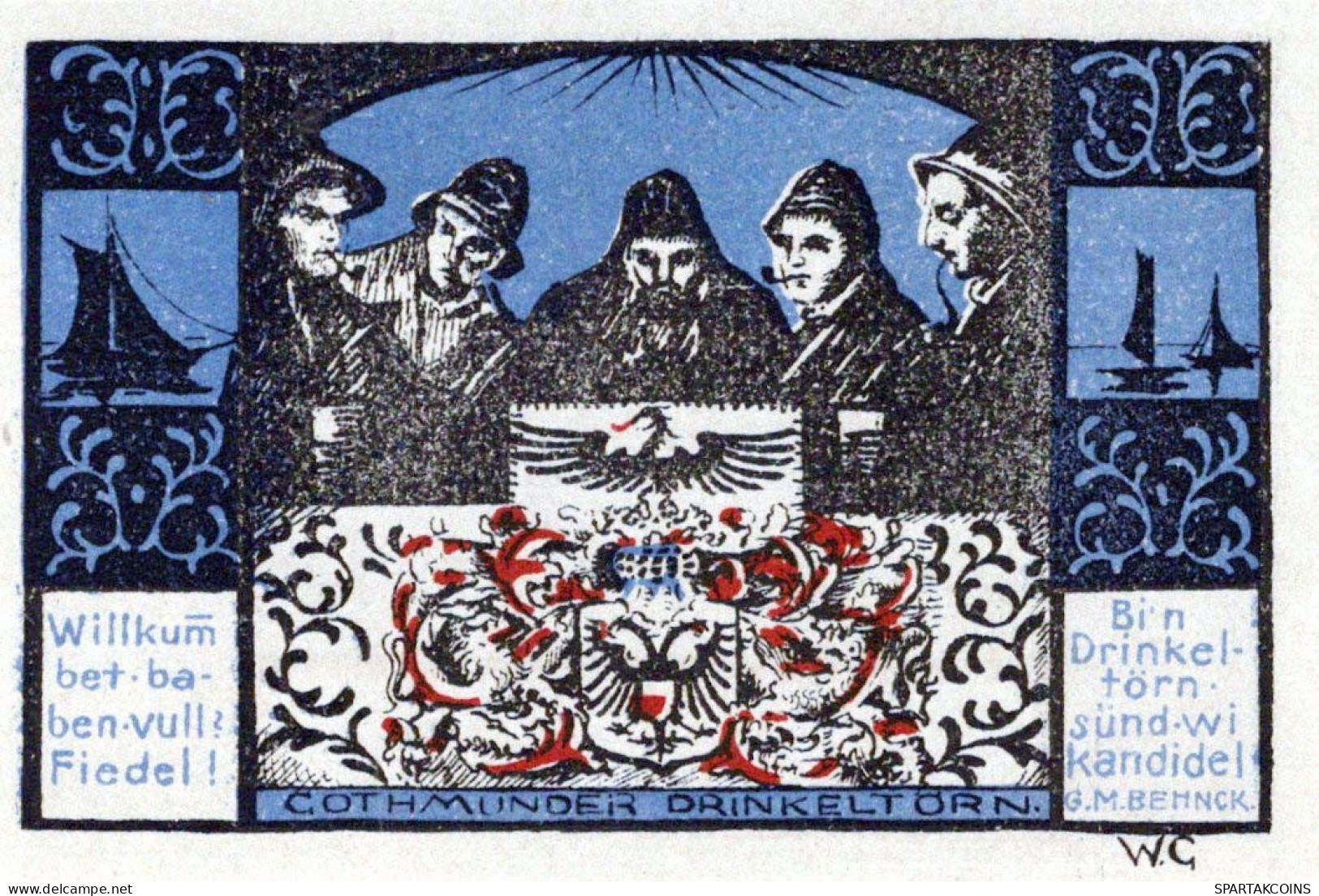 75 PFENNIG 1921 Stadt GOTHMUND Lübeck DEUTSCHLAND Notgeld Banknote #PG073 - Lokale Ausgaben