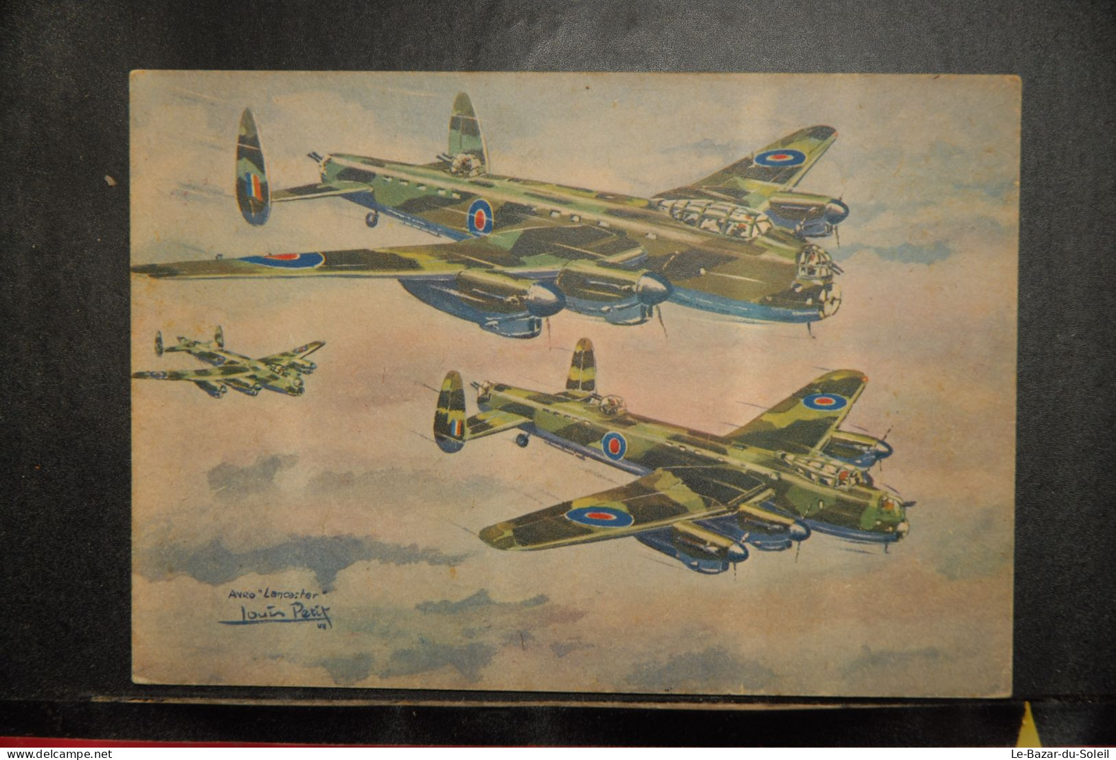 CP,  ILLUSTRATEUR, Louis Petit, Avion, Aviation, AVRO LANCASTER I G.B. BOMBARDIER,   Collection Des Avions Alliés - 1939-1945: 2ème Guerre