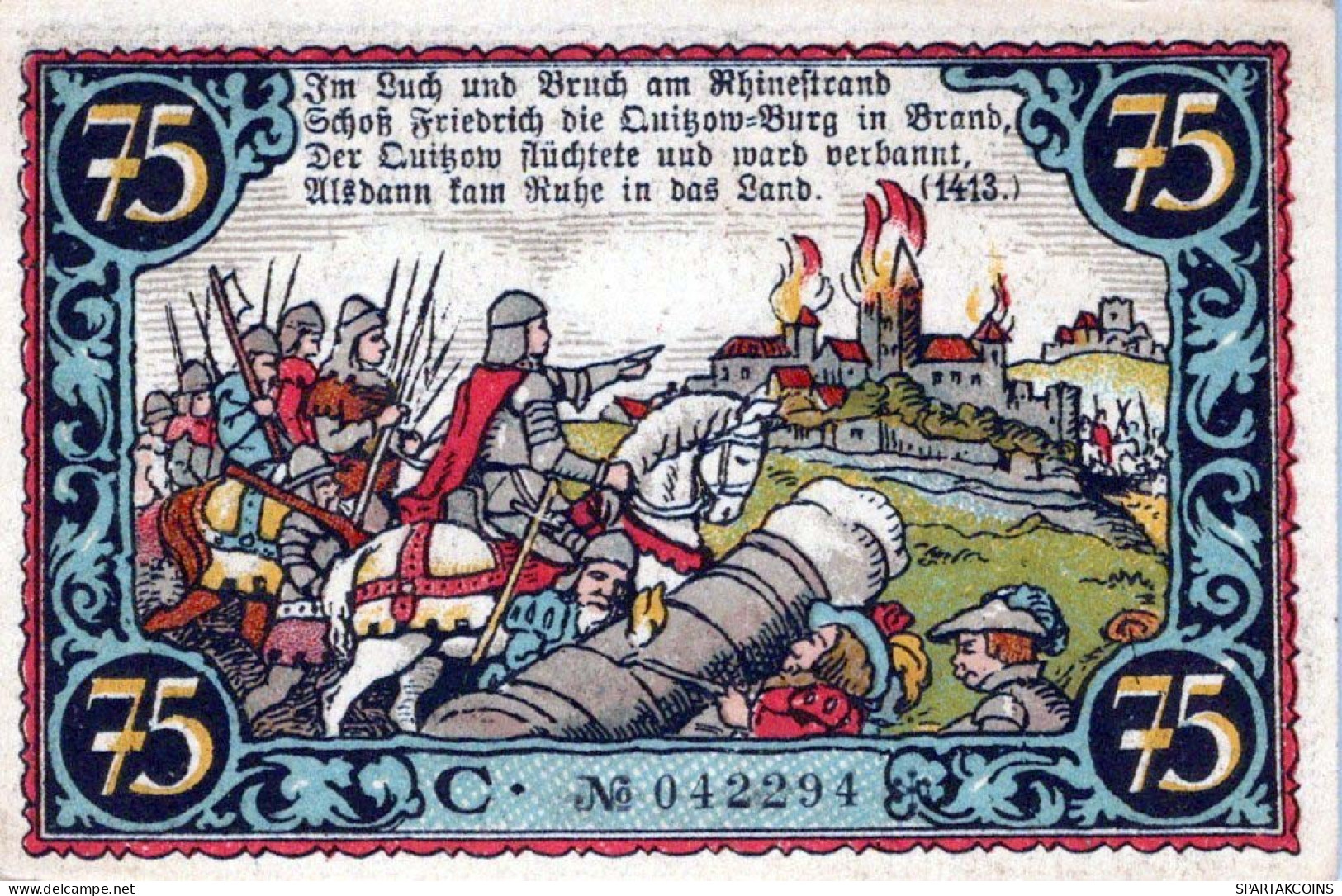 75 PFENNIG 1921 Stadt FRIESACK Brandenburg UNC DEUTSCHLAND Notgeld #PH737 - [11] Local Banknote Issues