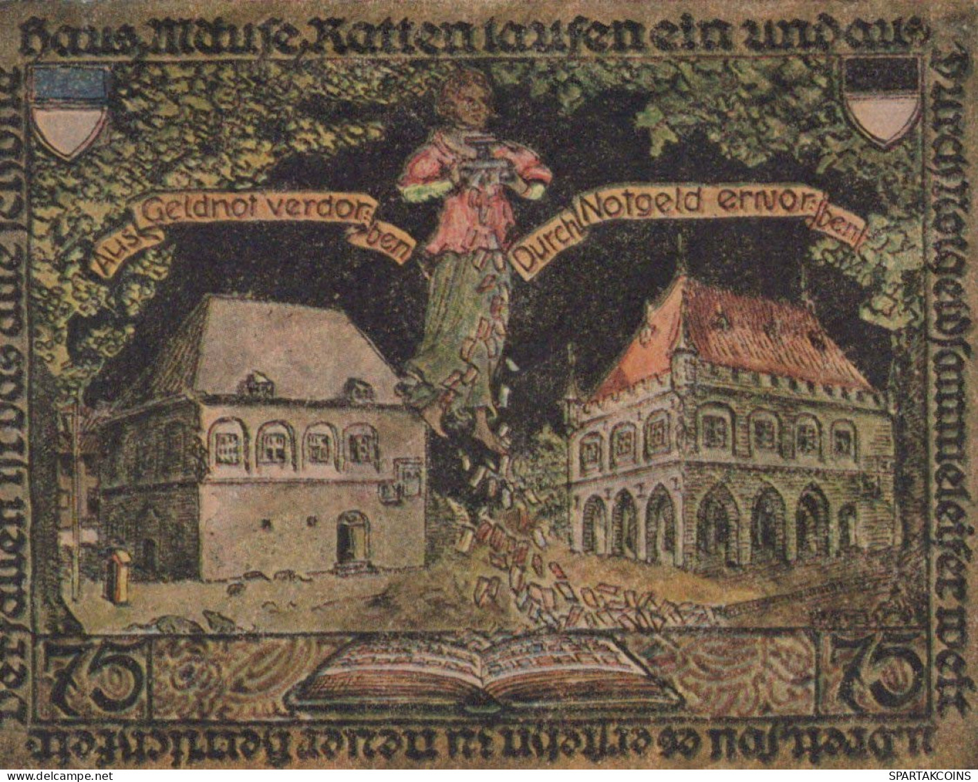75 PFENNIG 1921 Stadt ERKELENZ Rhine UNC DEUTSCHLAND Notgeld Banknote #PB334 - [11] Emissioni Locali
