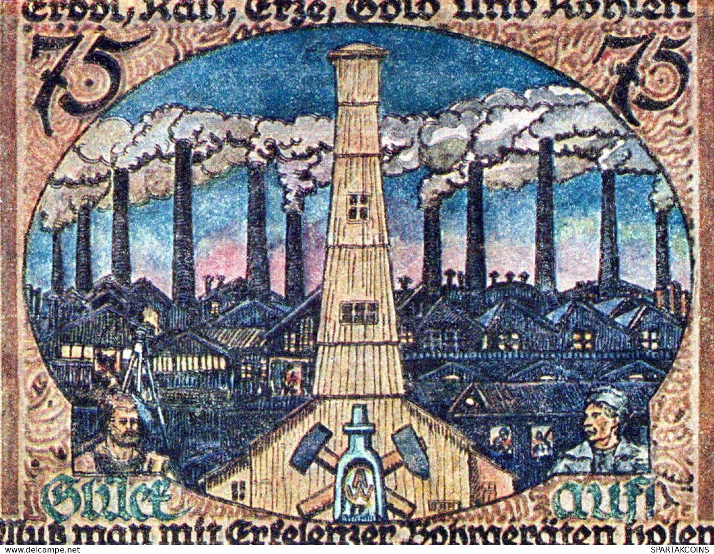 75 PFENNIG 1921 Stadt ERKELENZ Rhine UNC DEUTSCHLAND Notgeld Banknote #PB331 - [11] Local Banknote Issues