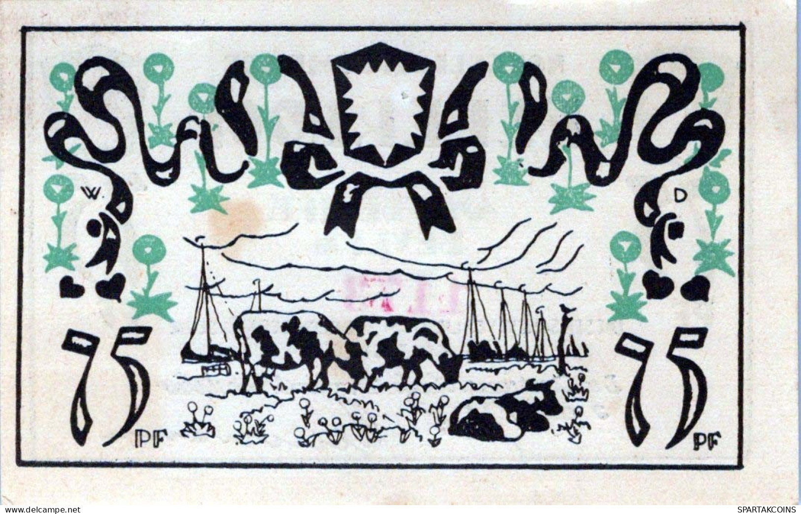 75 PFENNIG 1921 Stadt ELLERHOOP Schleswig-Holstein UNC DEUTSCHLAND #PB194 - [11] Local Banknote Issues