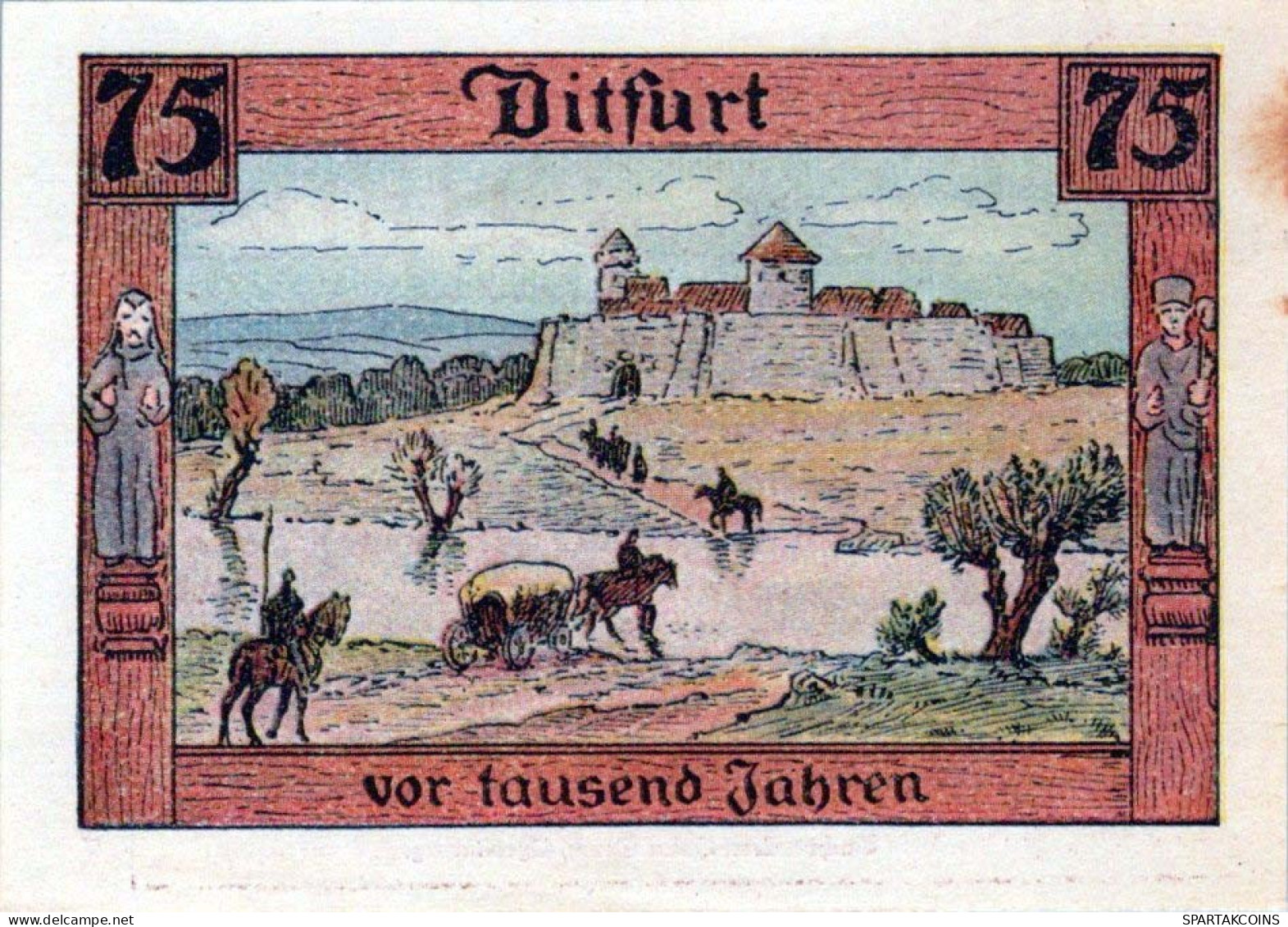 75 PFENNIG 1921 Stadt DITFURT Saxony UNC DEUTSCHLAND Notgeld Banknote #PI531 - [11] Emissioni Locali