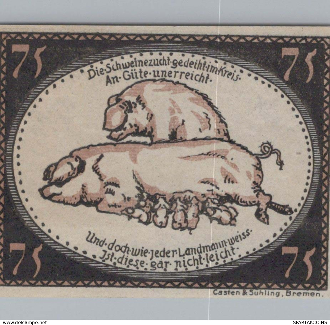 75 PFENNIG 1921 Stadt DIEPHOLZ Hanover UNC DEUTSCHLAND Notgeld Banknote #PA462 - Lokale Ausgaben