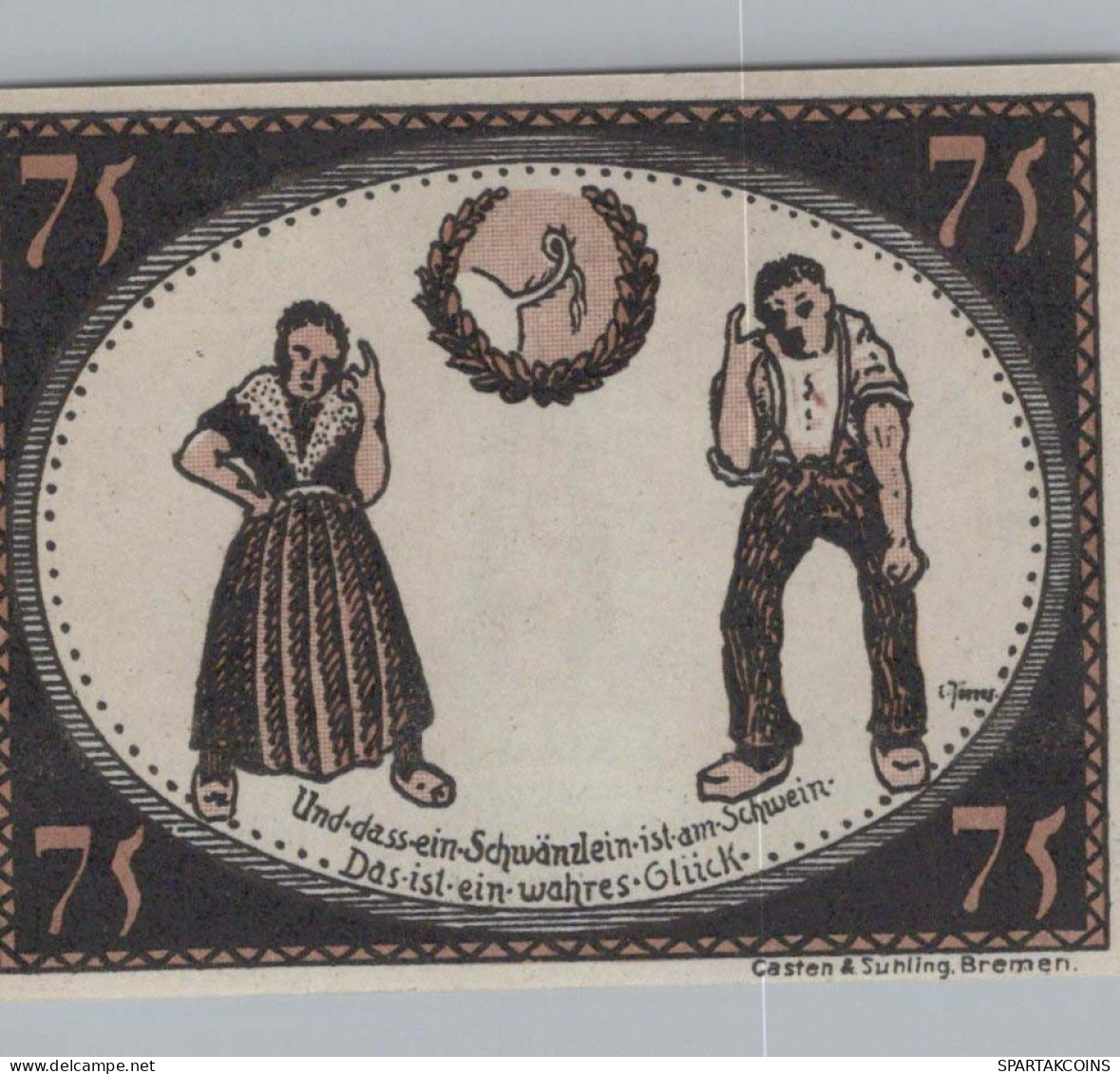 75 PFENNIG 1921 Stadt DIEPHOLZ Hanover UNC DEUTSCHLAND Notgeld Banknote #PA460 - Lokale Ausgaben