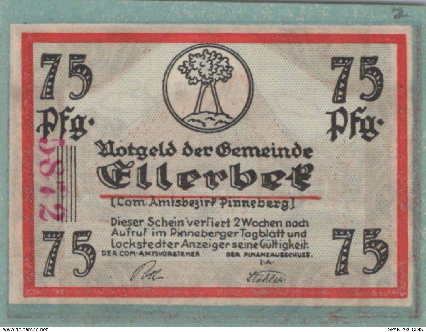 75 PFENNIG 1921 Stadt BREDSTEDT Schleswig-Holstein UNC DEUTSCHLAND #PB173 - [11] Local Banknote Issues