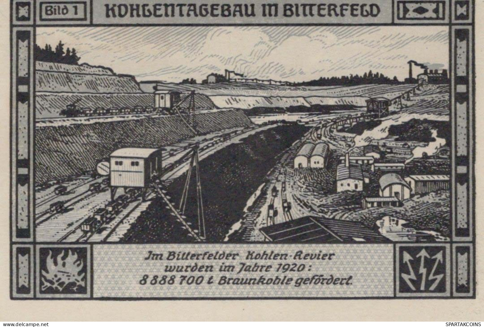75 PFENNIG 1921 Stadt BITTERFIELD Westphalia UNC DEUTSCHLAND Notgeld #PA232 - [11] Emissions Locales