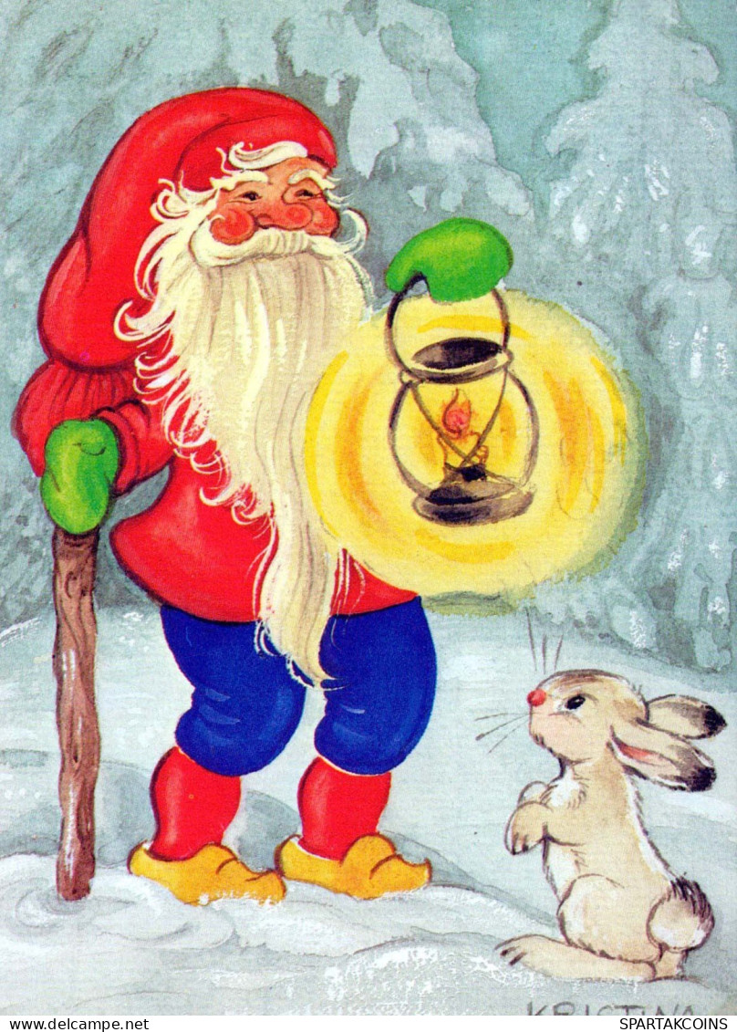 SANTA CLAUS Happy New Year Christmas Vintage Postcard CPSM #PBL090.GB - Santa Claus