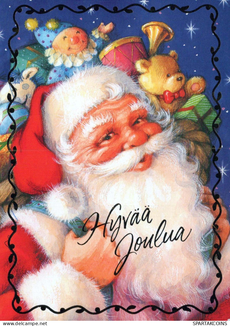 SANTA CLAUS Happy New Year Christmas Vintage Postcard CPSM #PBL479.GB - Santa Claus