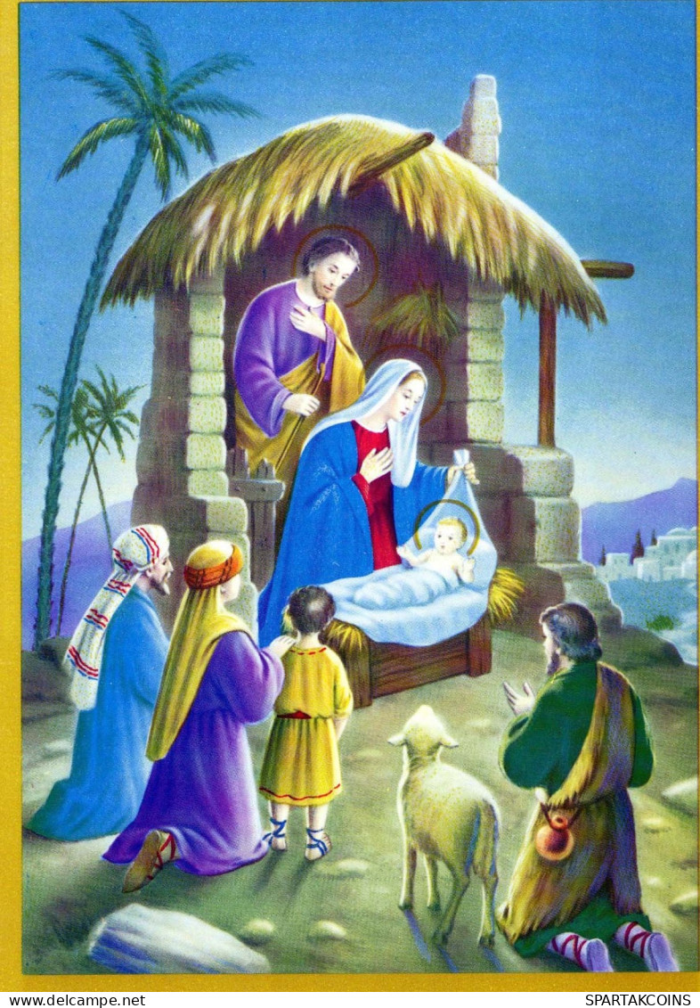 Virgen Mary Madonna Baby JESUS Christmas Religion Vintage Postcard CPSM #PBB758.GB - Vierge Marie & Madones