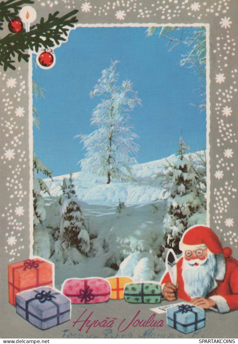 SANTA CLAUS Happy New Year Christmas Vintage Postcard CPSM #PAV679.GB - Santa Claus