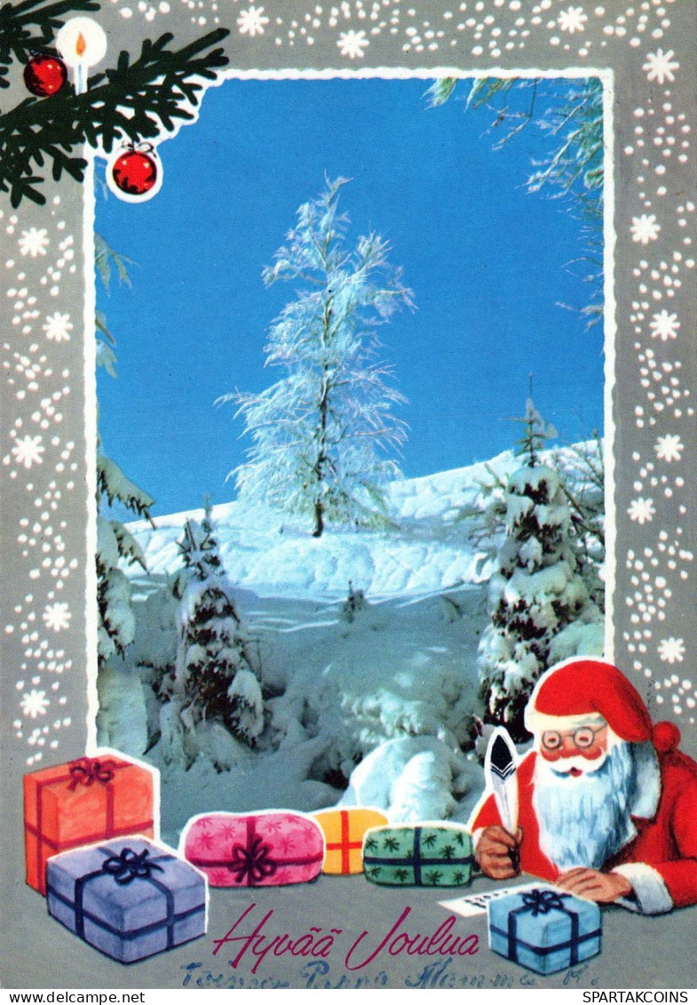 SANTA CLAUS Happy New Year Christmas Vintage Postcard CPSM #PAV679.GB - Santa Claus