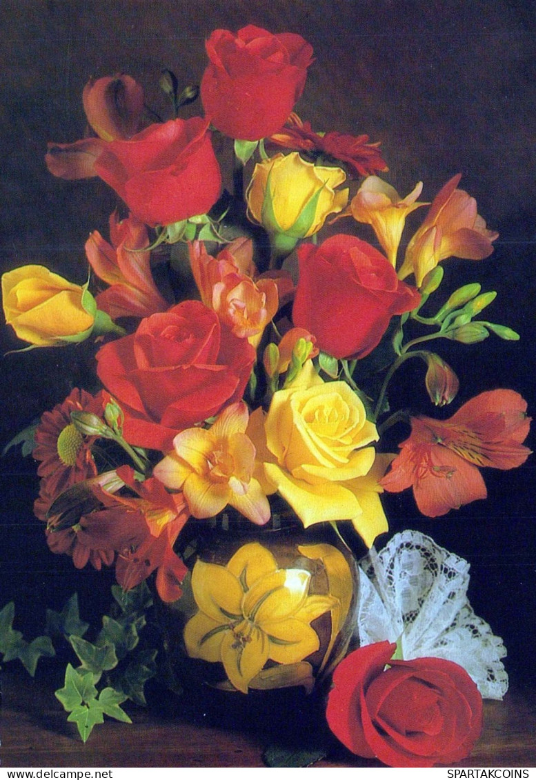 FLOWERS Vintage Postcard CPSM #PAS625.GB - Flowers