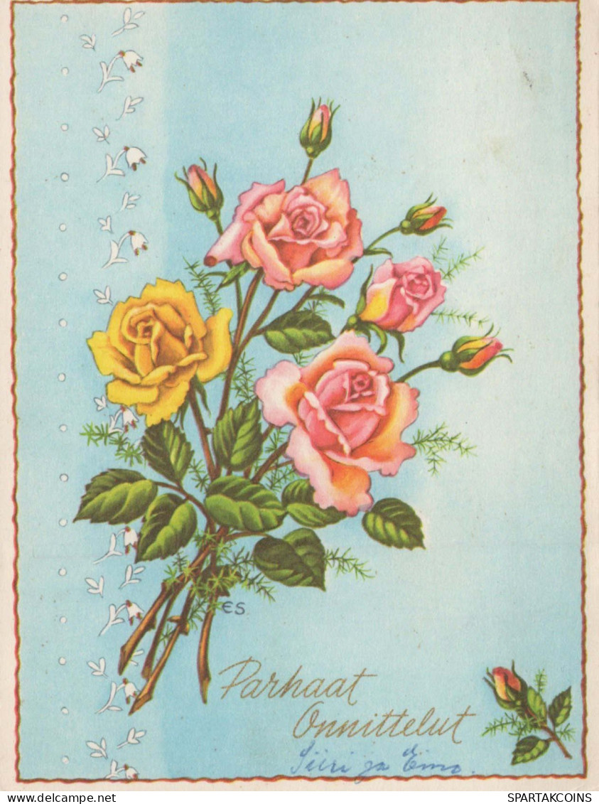 FLOWERS Vintage Postcard CPSM #PAS564.GB - Fiori