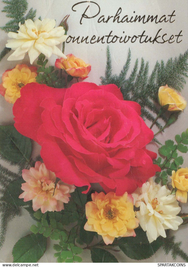 FLOWERS Vintage Postcard CPSM #PAS262.GB - Blumen