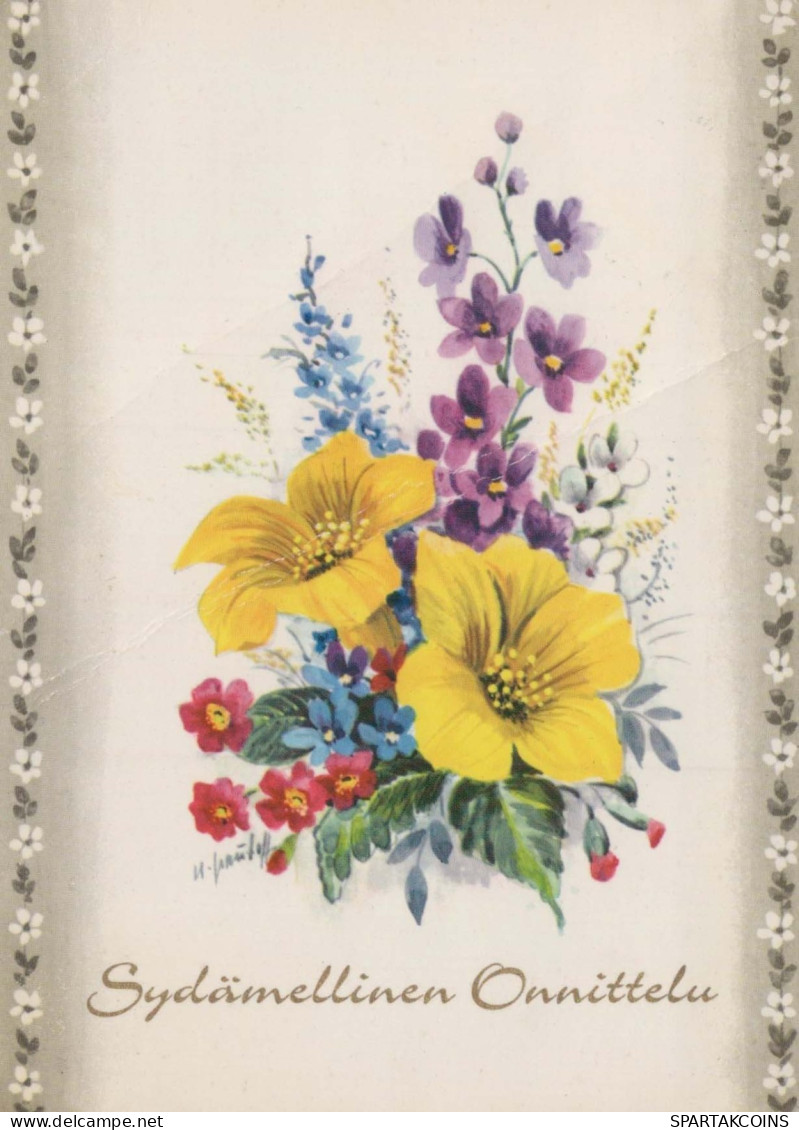 FLOWERS Vintage Postcard CPSM #PAR601.GB - Blumen