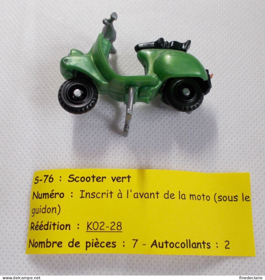 Kinder - Scooter Vert - S 76 - Sans BPZ - Inzetting
