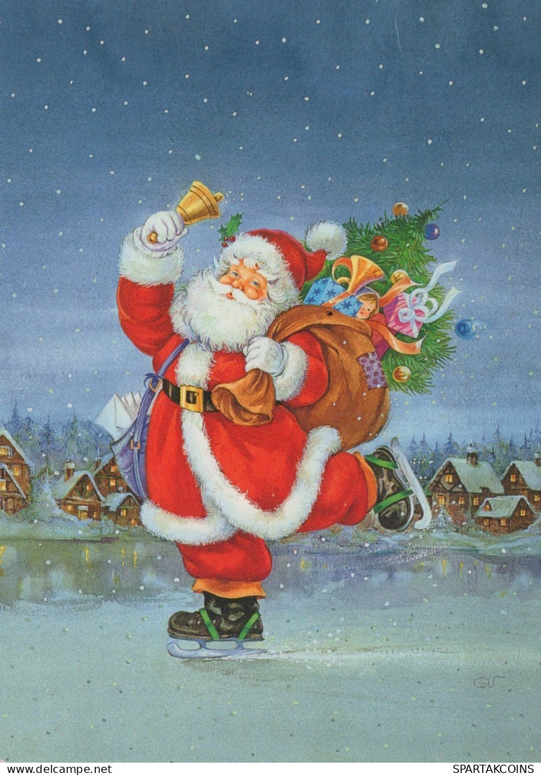 SANTA CLAUS CHRISTMAS Holidays Vintage Postcard CPSM #PAK557.GB - Santa Claus