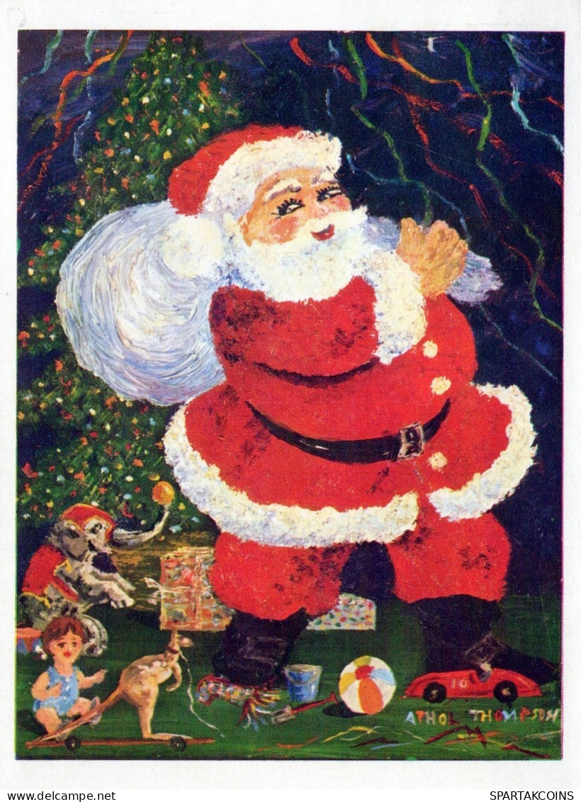 SANTA CLAUS CHRISTMAS Holidays Vintage Postcard CPSM #PAJ718.GB - Santa Claus