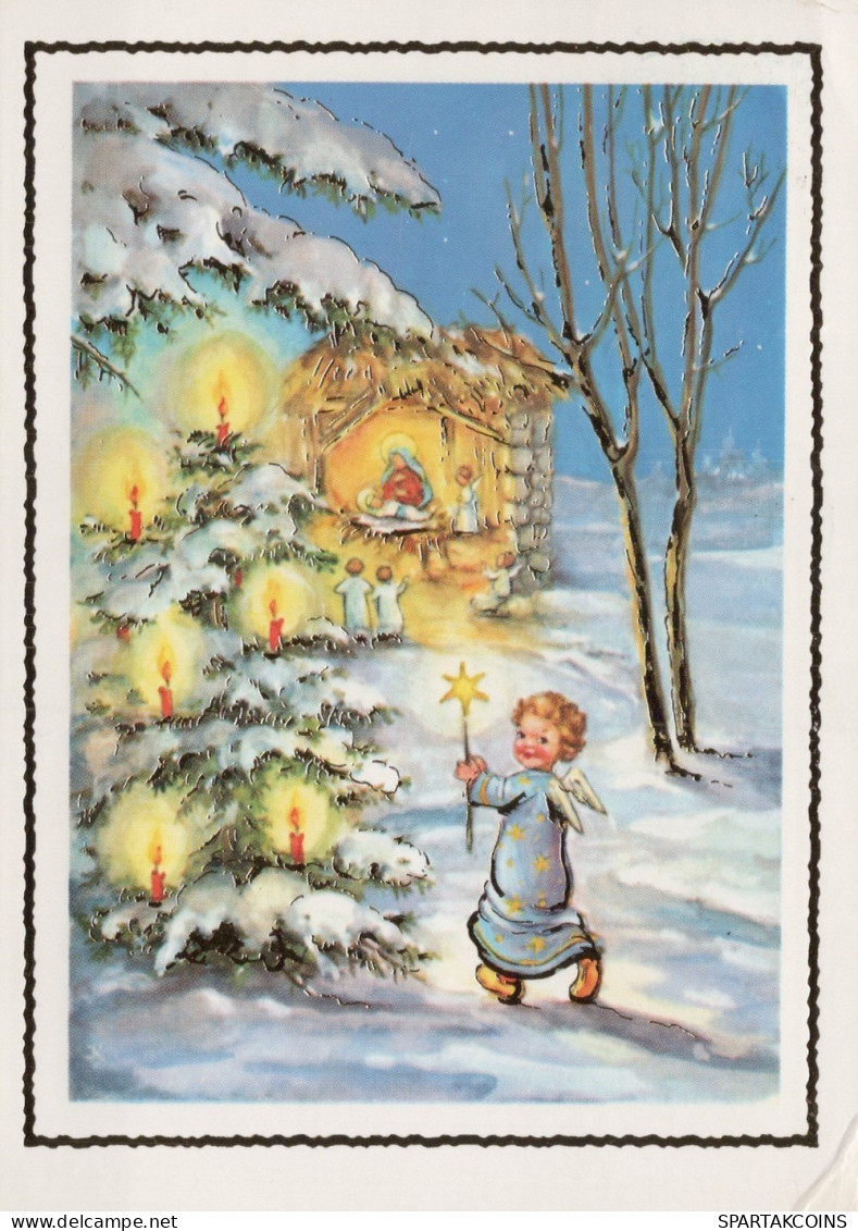 ANGEL CHRISTMAS Holidays Vintage Postcard CPSM #PAH742.GB - Angeli