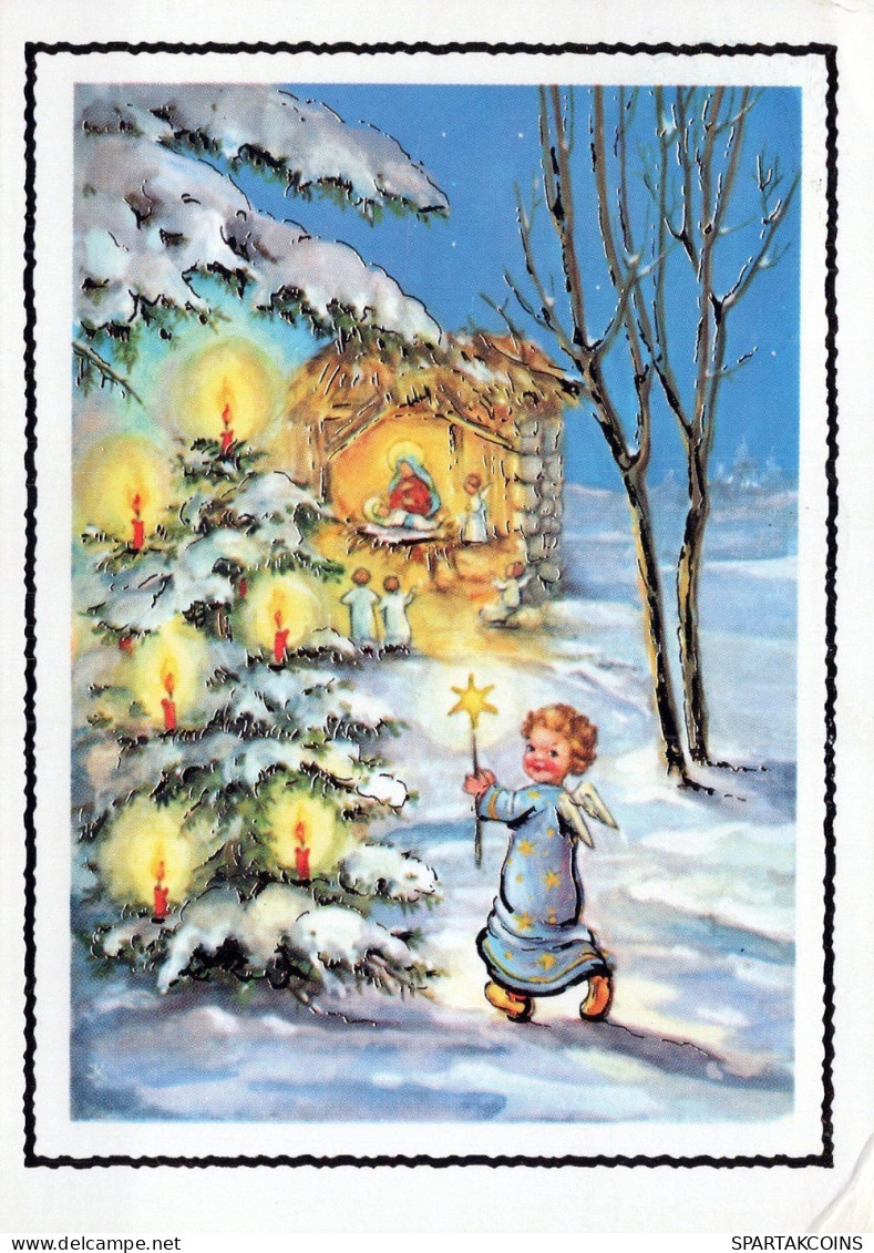 ANGEL CHRISTMAS Holidays Vintage Postcard CPSM #PAH742.GB - Angeli