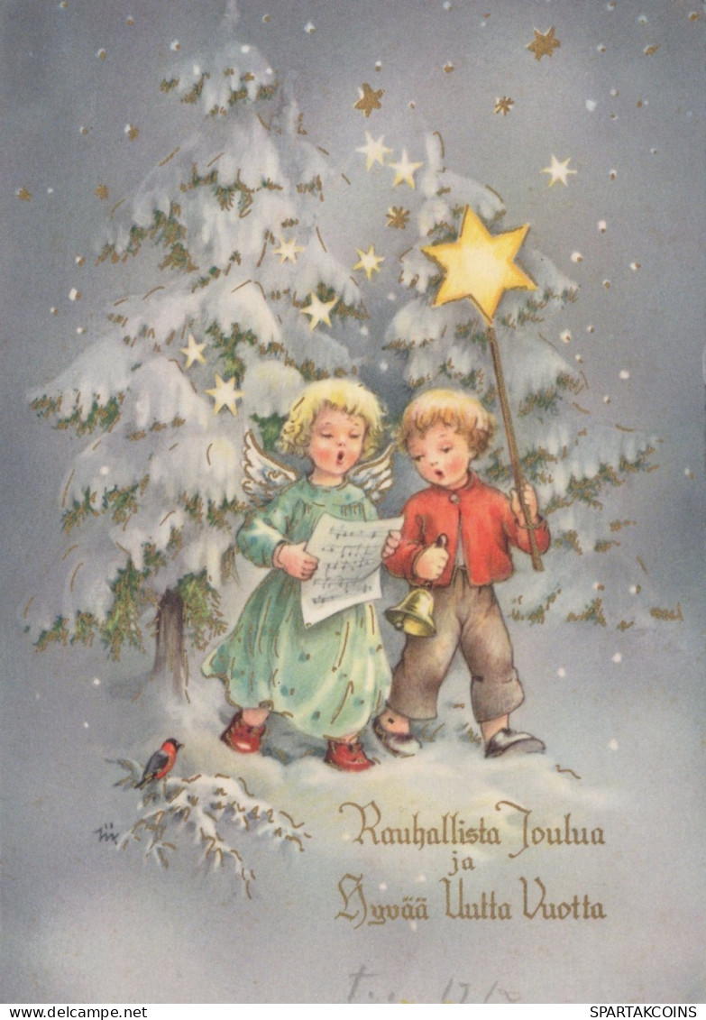 ANGEL CHRISTMAS Holidays Vintage Postcard CPSM #PAH562.GB - Angels