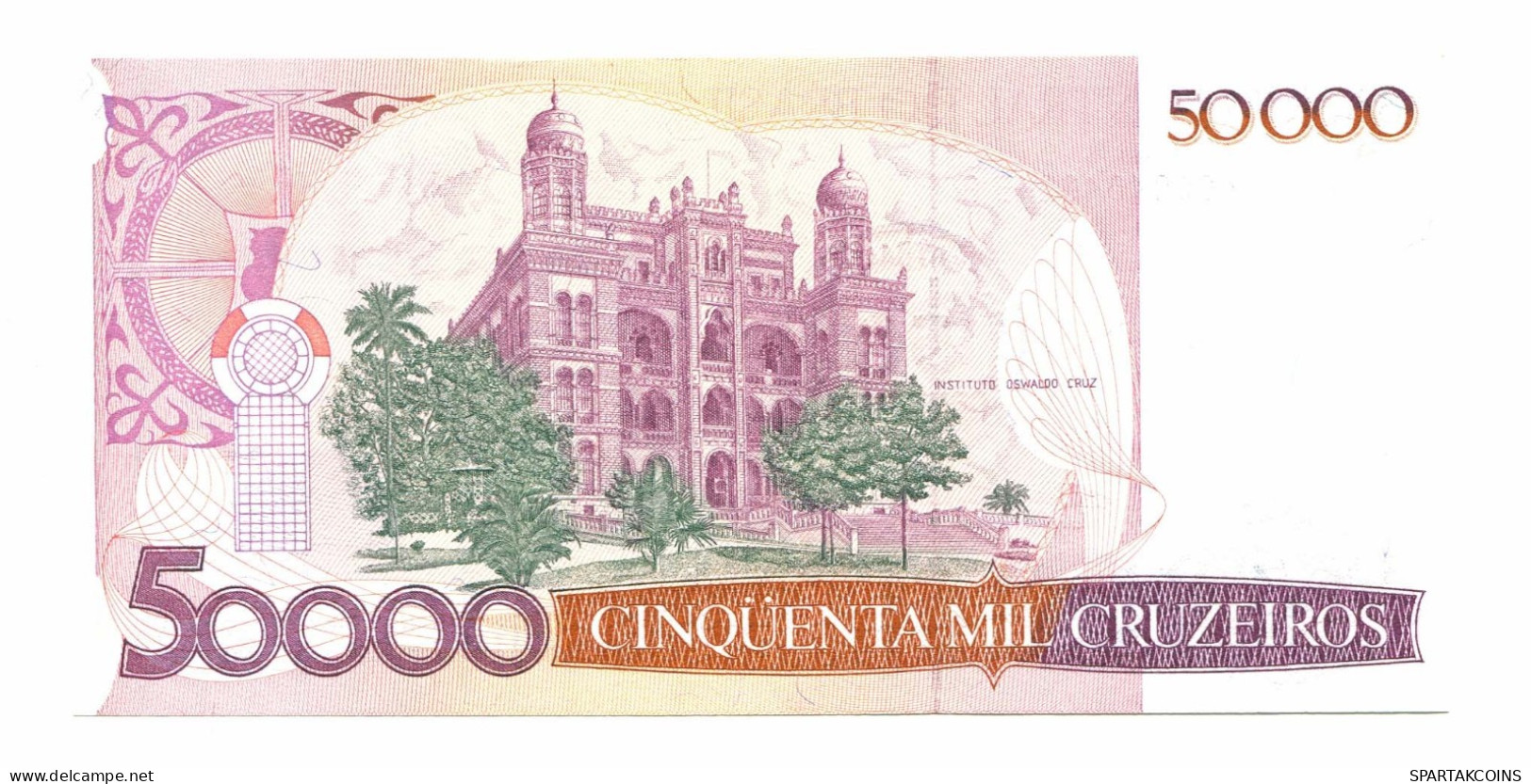 BRAZIL REPLACEMENT NOTE Star*A 50 CRUZADOS ON 50000 CRUZEIROS 1986 UNC P10981.6 - [11] Emissions Locales