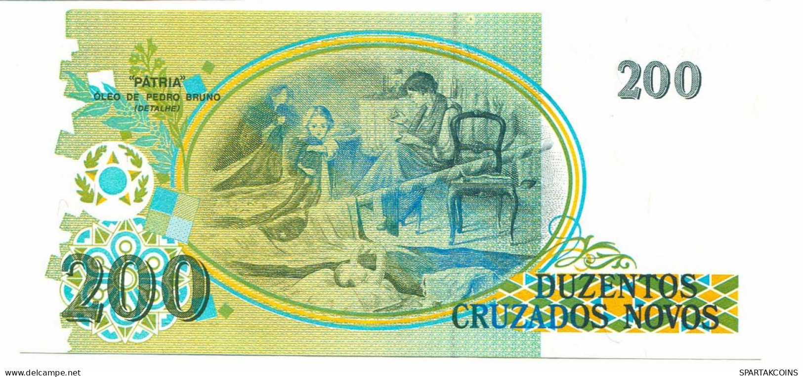 BRASIL 200 CRUZADOS 1990 UNC Paper Money Banknote #P10860.4 - [11] Emisiones Locales